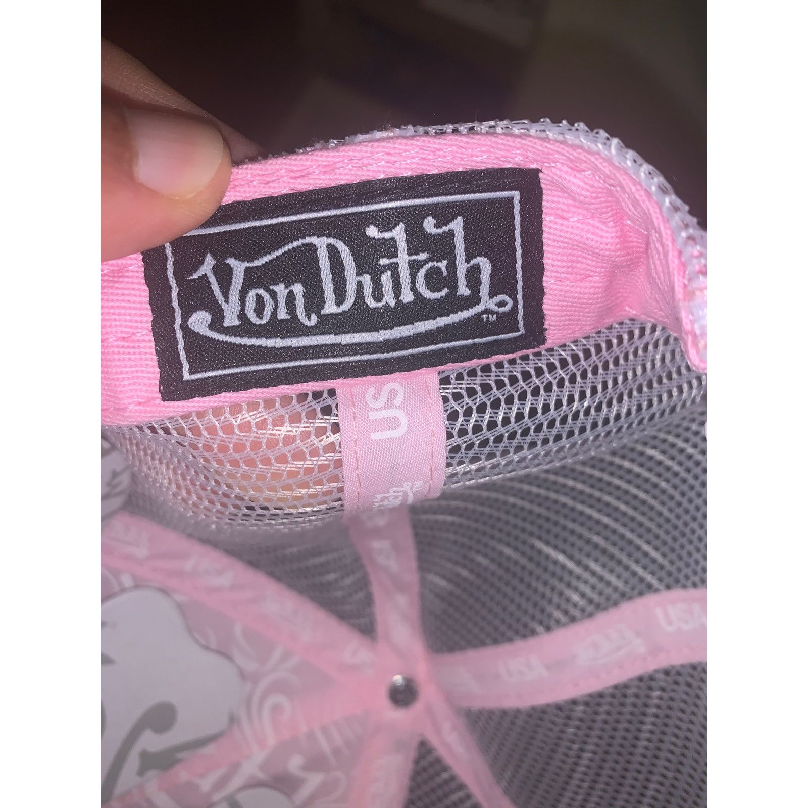 Von Dutch Von Dutch Pink Trucker Hat NWT Y2K Mesh Snapback Cap Size ONE SIZE - 6 Thumbnail