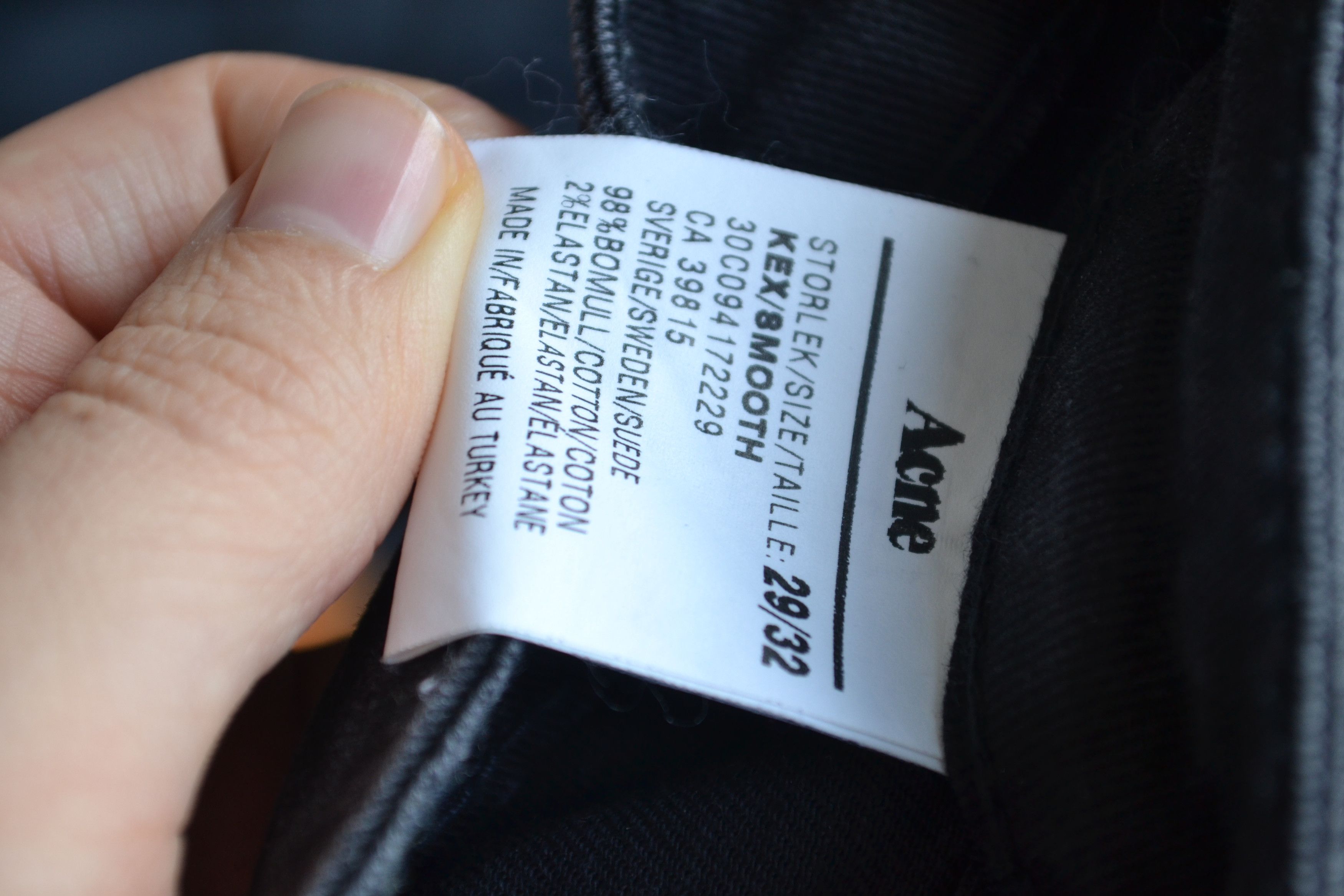 Acne Studios 🔴 Acne Studios Jeans Black Denim Kex/8Mooth Size 29/32 Size 29" - 7 Thumbnail