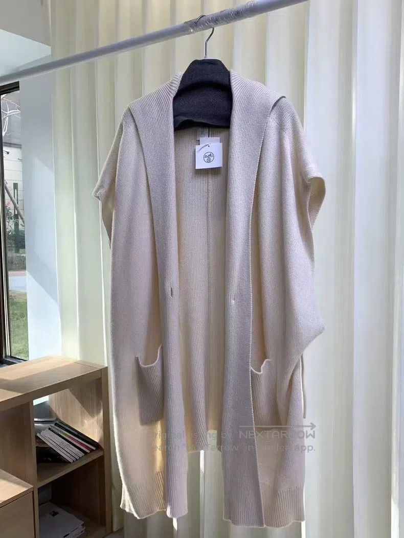 Hermes Hermes size TU Cashmere Knit Hooded Coat Size M / US 6-8 / IT 42-44 - 5 Thumbnail