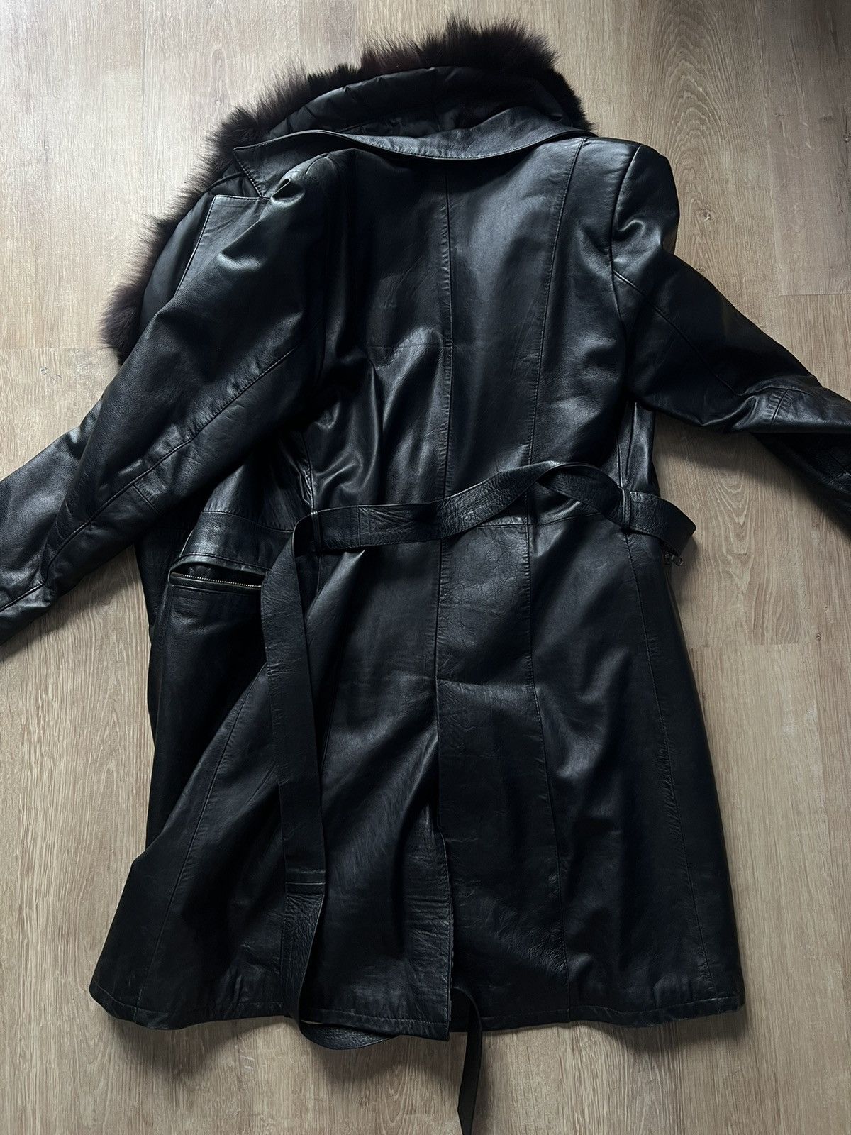 Vintage Vintage 1990 Leather Coat Size M / US 6-8 / IT 42-44 - 5 Thumbnail