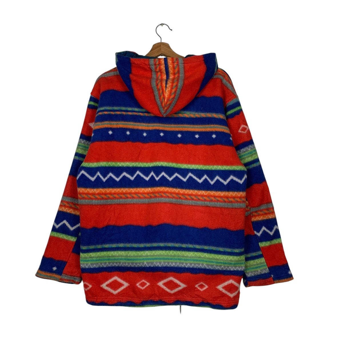 Japanese Brand Japanese Brand Salco Multicolor Aztech Fleece Hoodie Jacket Size US L / EU 52-54 / 3 - 7 Thumbnail