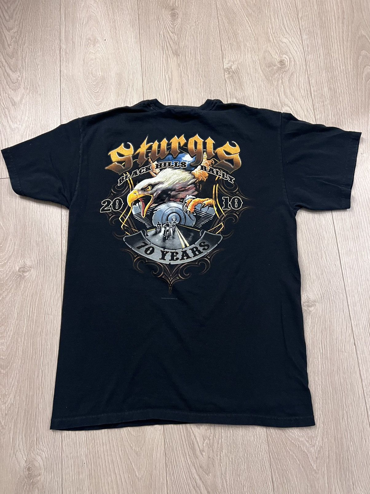 Vintage Vintage Sturgis Black Hills Rally Motorcycle Biker T Shirt Size US M / EU 48-50 / 2 - 2 Thumbnail