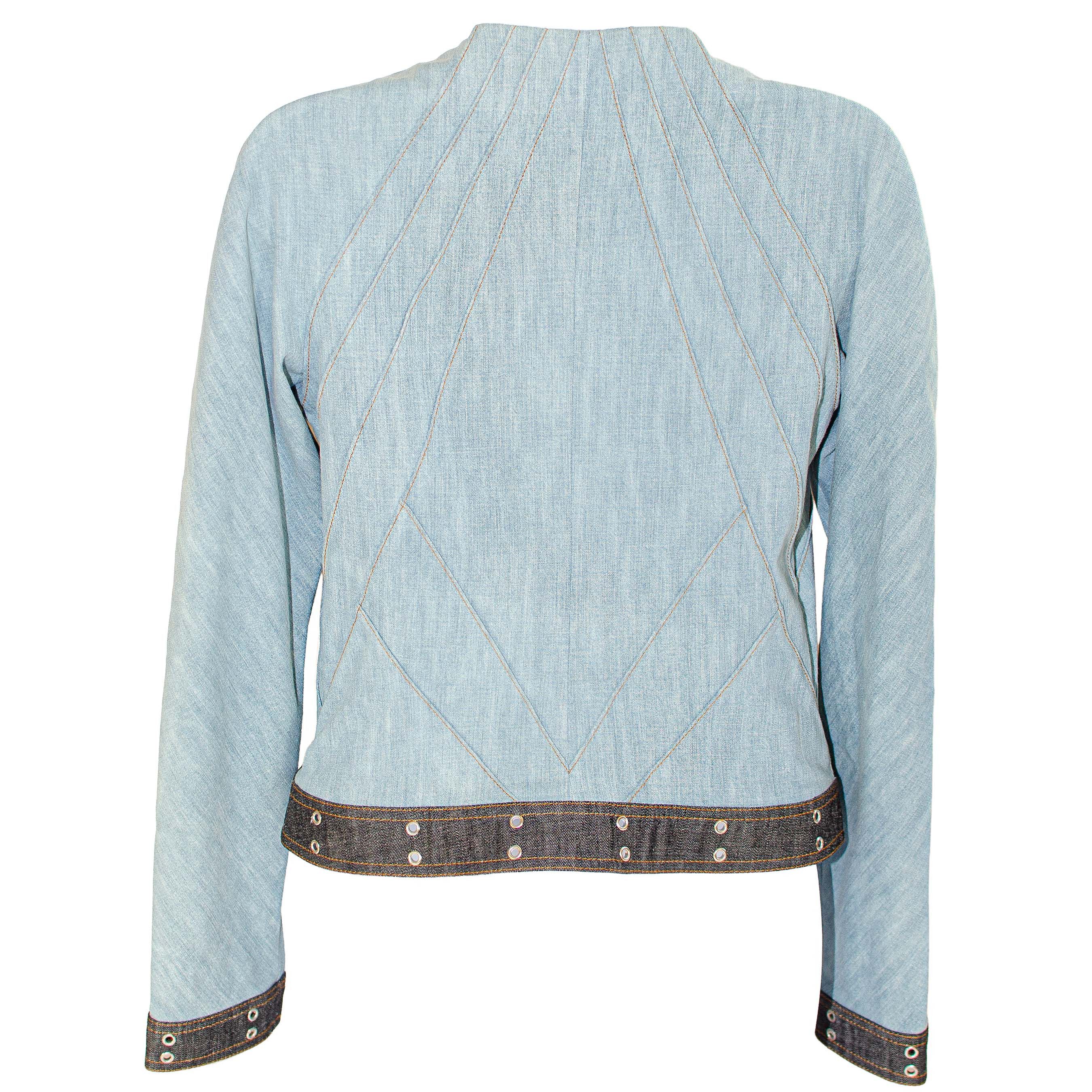 Dior Christian dior by Galliano Spring 2001 Denim Jacket Size S / US 4 / IT 40 - 3 Thumbnail