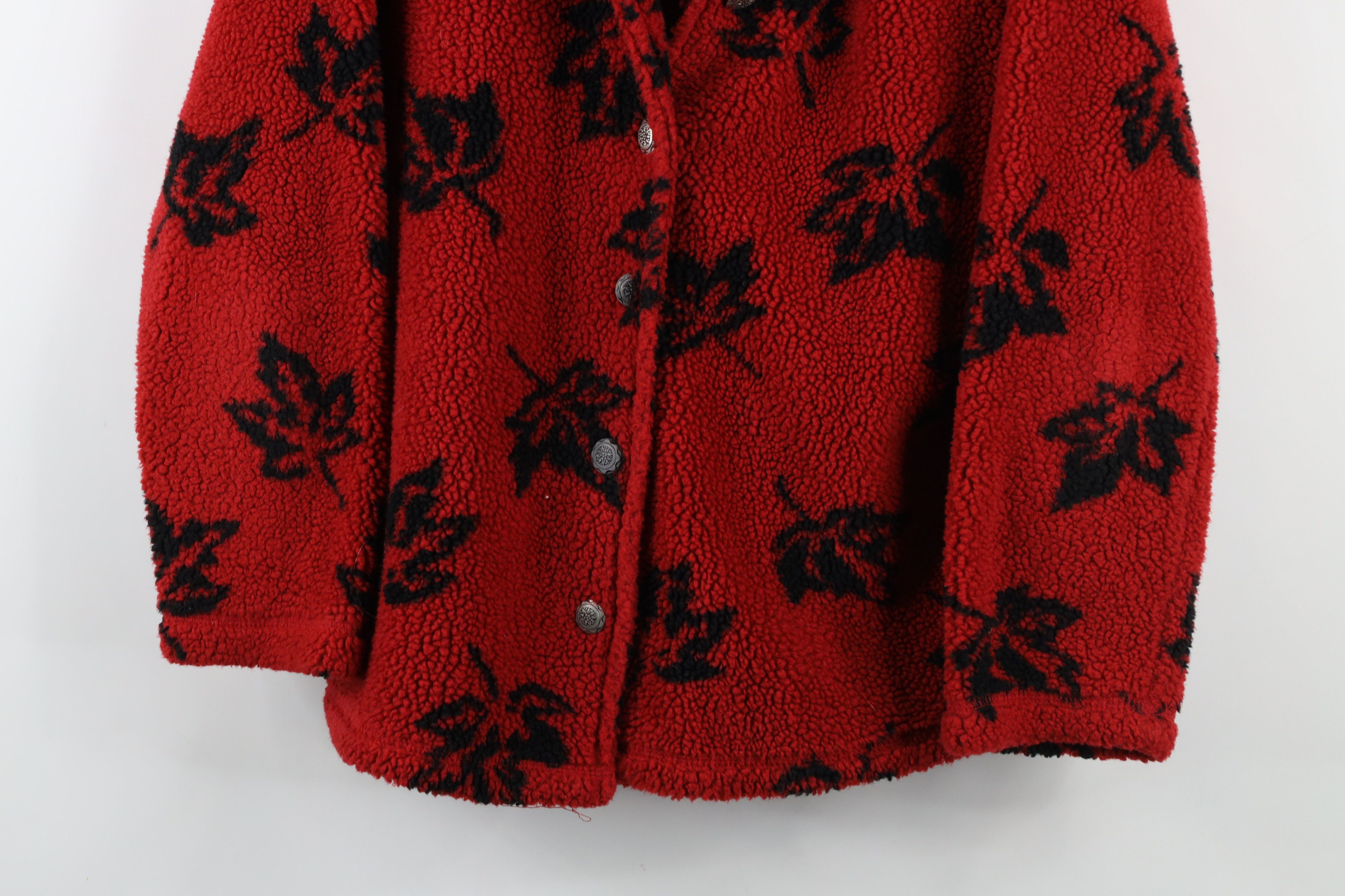 Vintage Vintage 90s Streetwear Over Print Deep Pile Fleece Jacket Size XL / US 12-14 / IT 48-50 - 3 Thumbnail