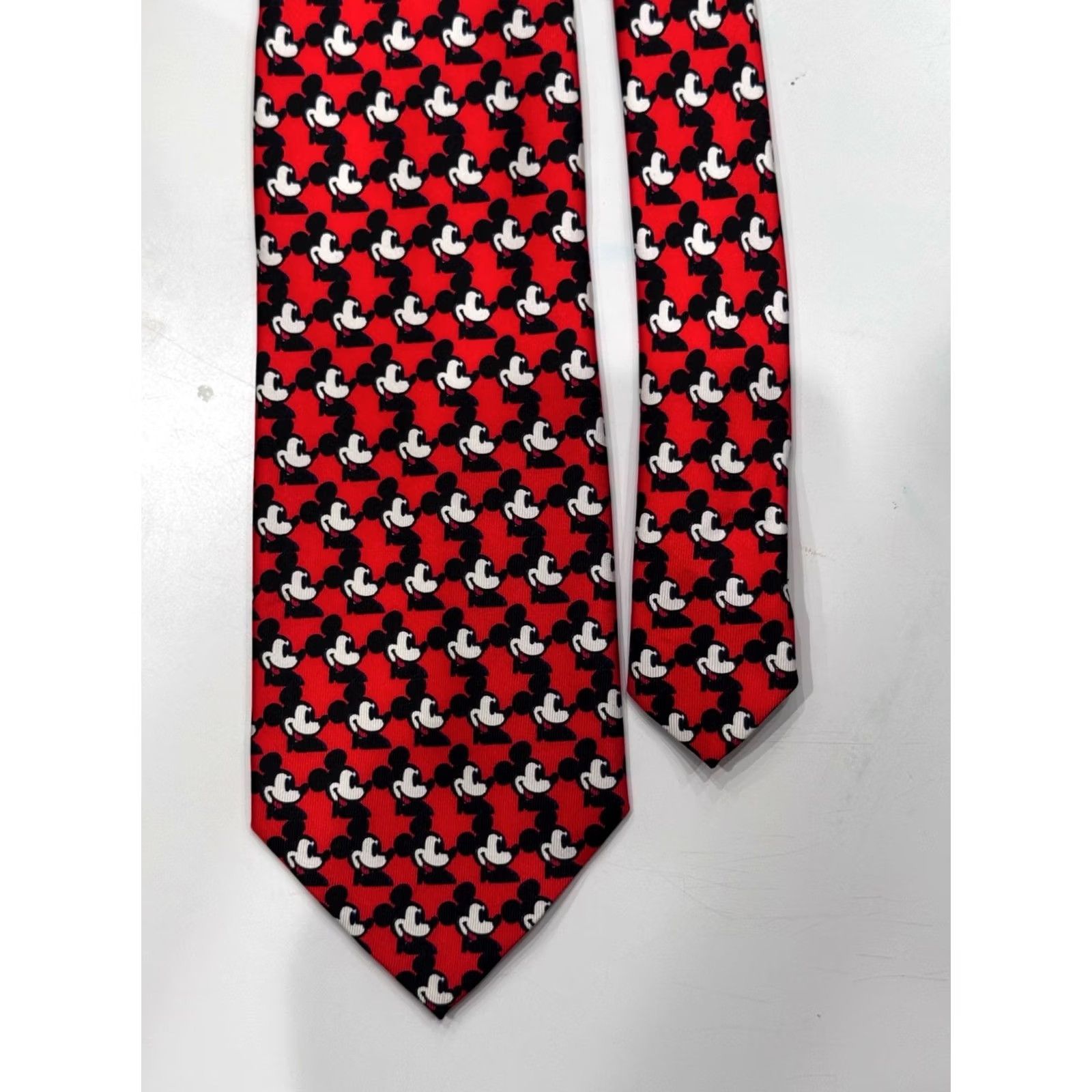 Vintage MINT Andy Warhol Made Italy 100% Silk Mickey Mouse Tie Shirts Mens XS? Size ONE SIZE - 3 Thumbnail