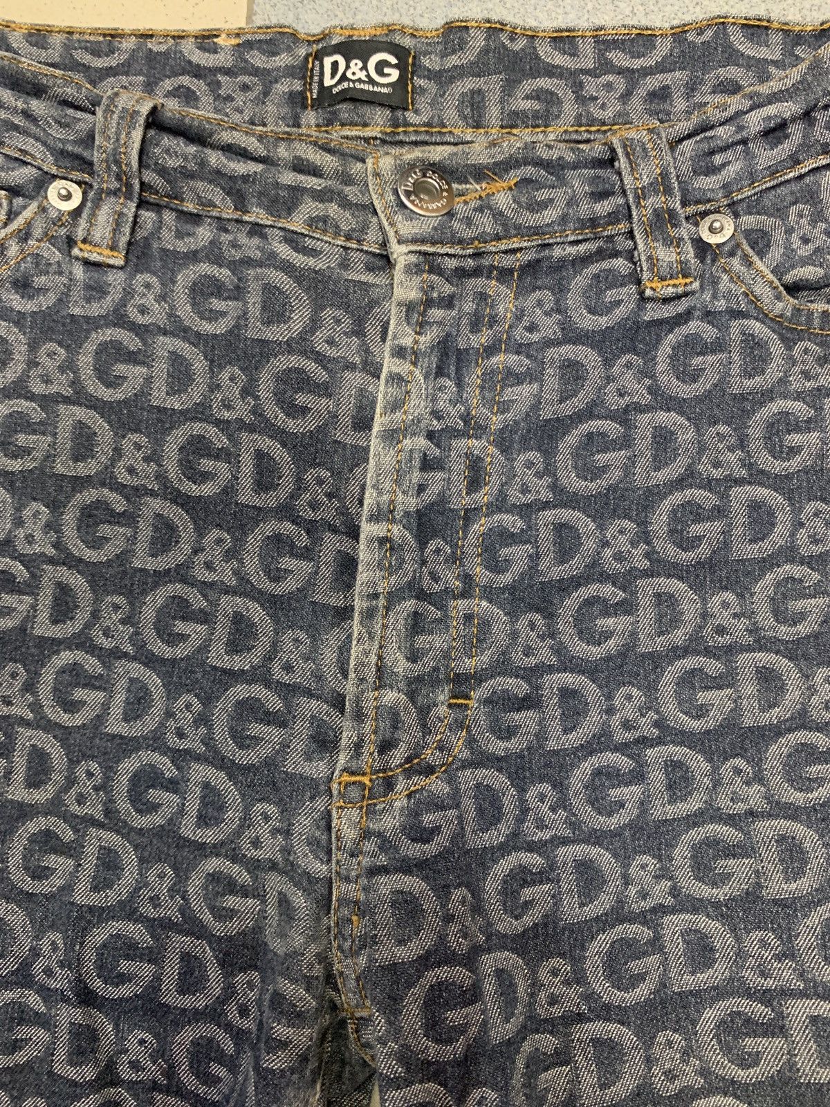 Dolce & Gabbana Vintage 2000s Dolce & Gabbana Monogram Jeans Size US 28 / EU 44 - 5 Thumbnail