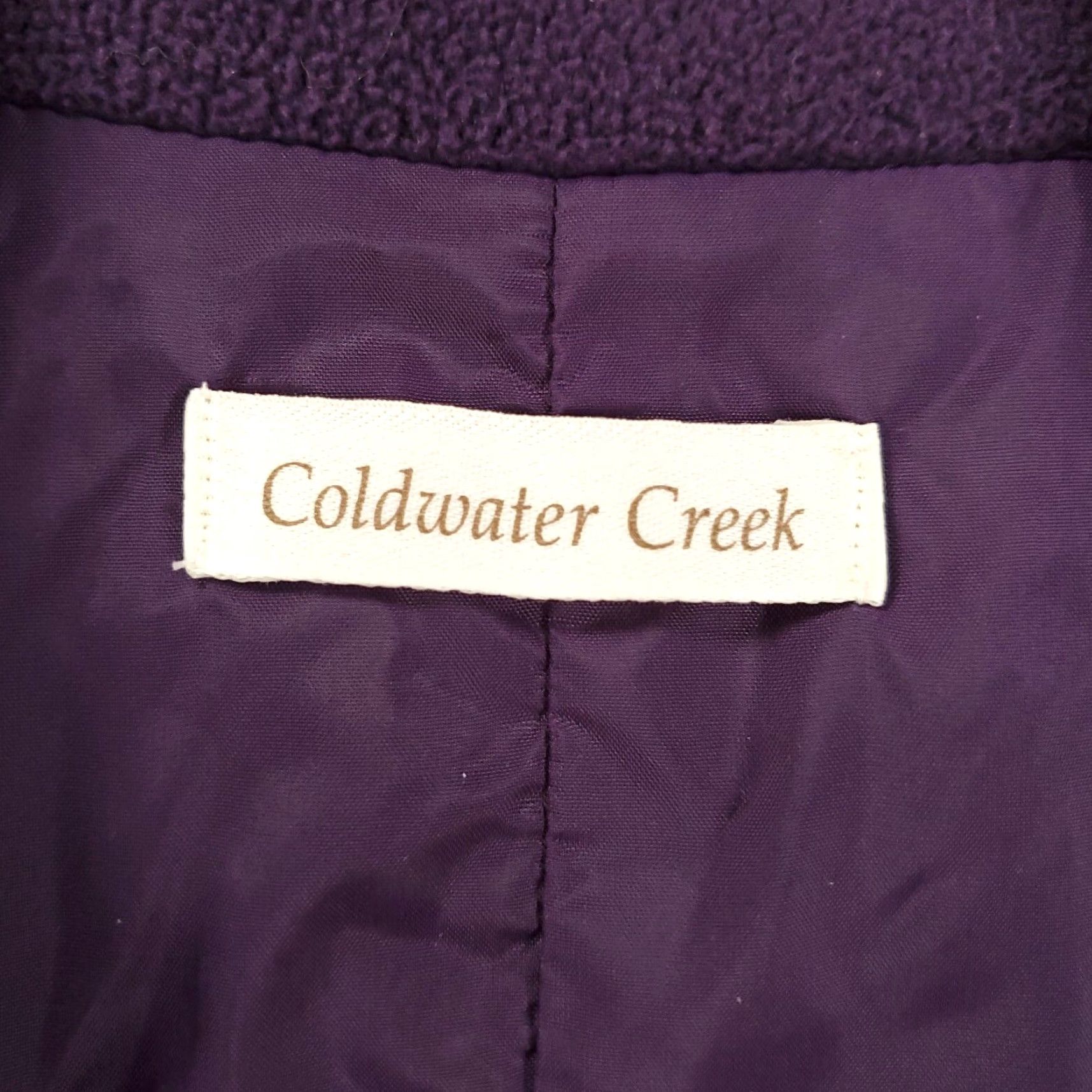 Coldwater Creek Coldwater Creek Jacket Womens XL Full Zip Fleece Knit Nylon Purple Long Sleeve Basic Jacket Regular Size: XL Size XL / US 12-14 / IT 48-50 - 5 Thumbnail