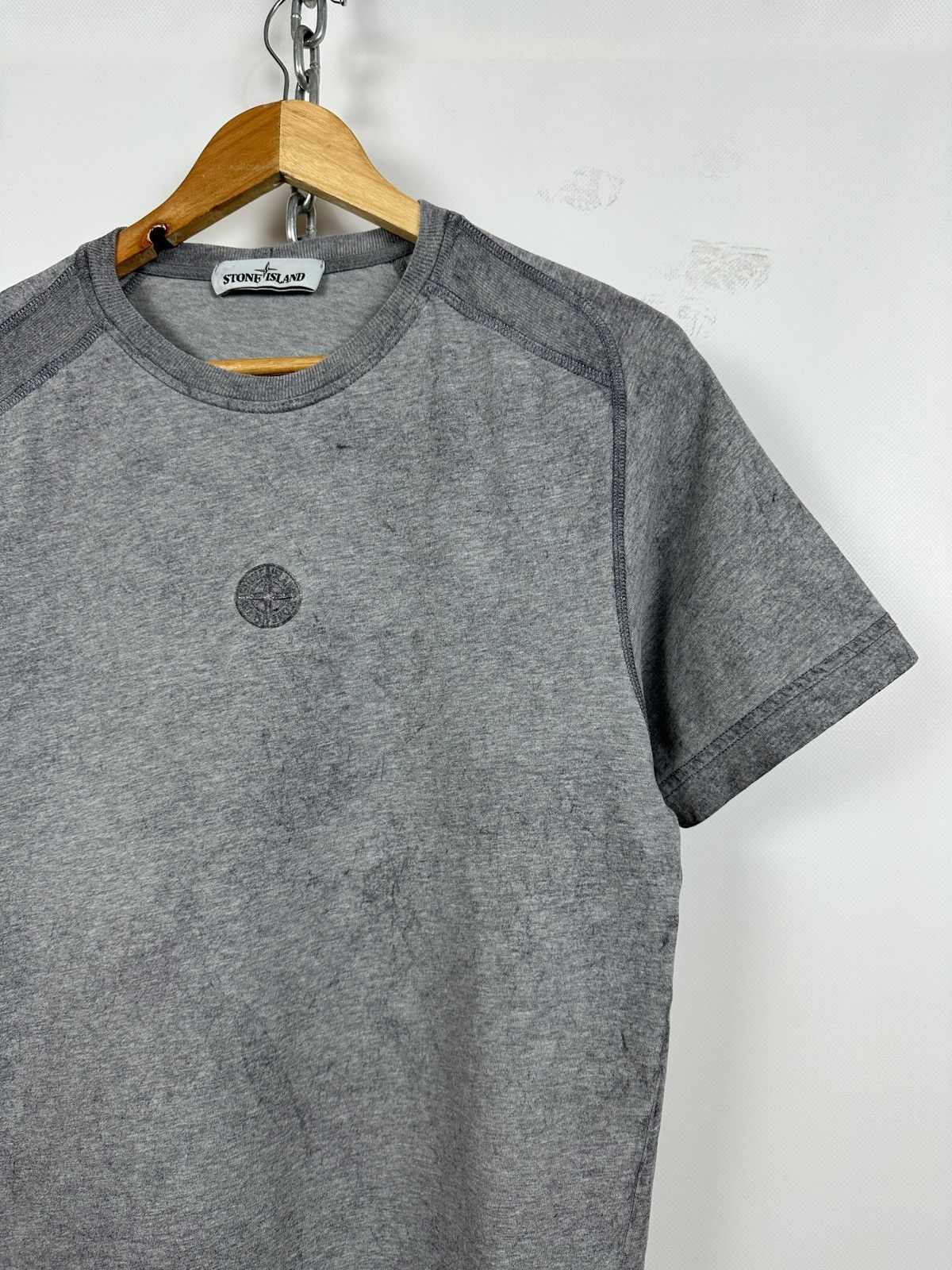 Stone Island Stone Island Dust Treatment Washed Gray T-Shirt Size US S / EU 44-46 / 1 - 5 Thumbnail