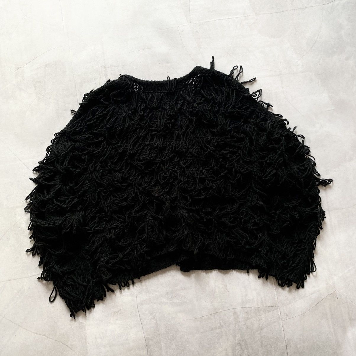 If Six Was Nine × Le Grande Bleu (L.G.B.) Crazy Opium Fuzzy Cropped Knit Cardigan Y2K Jacket Size US S / EU 44-46 / 1 - 5 Thumbnail