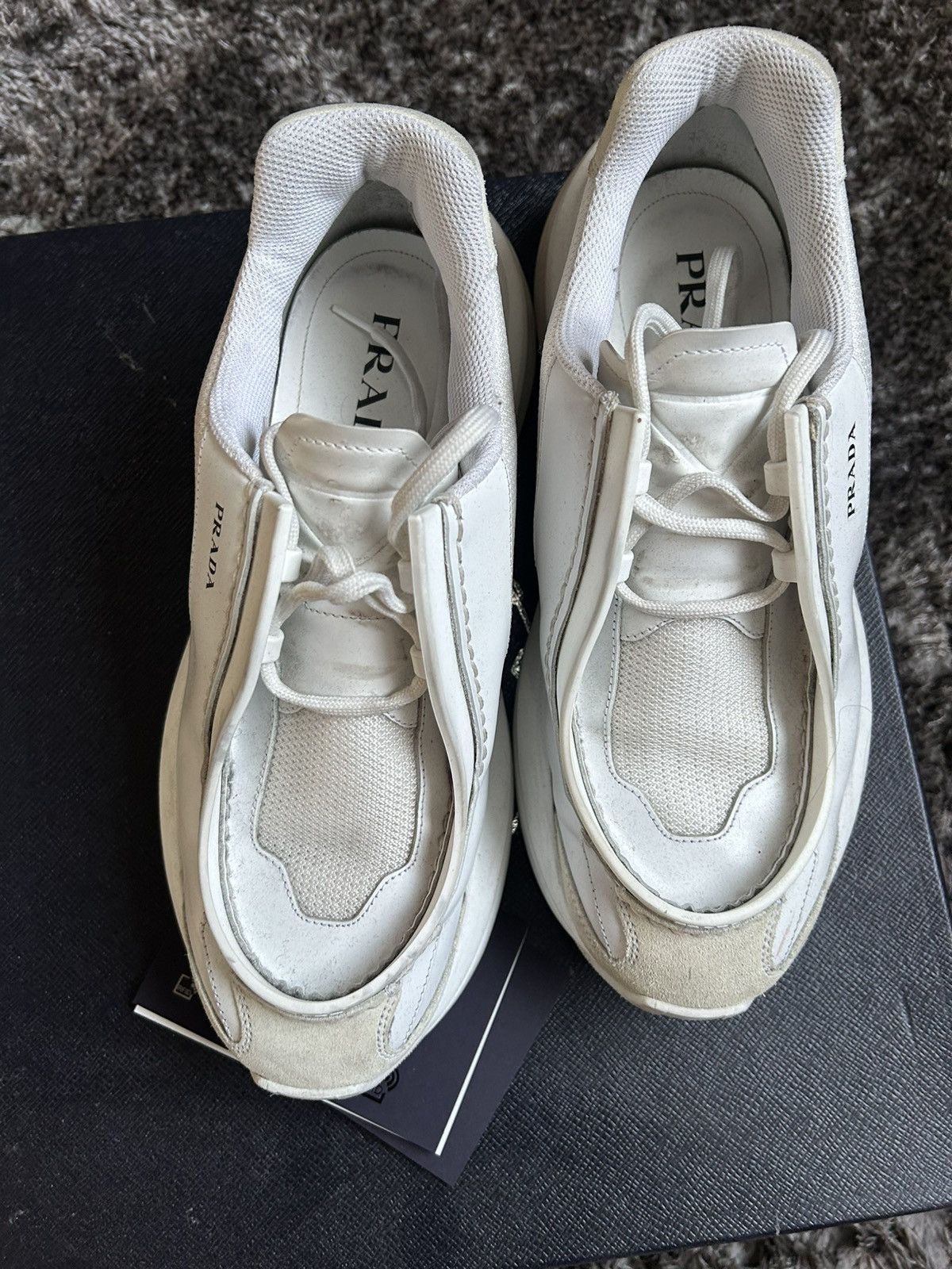 Prada Prada Sneaker White/Beige Size US 8.5 / EU 41-42 - 3 Thumbnail