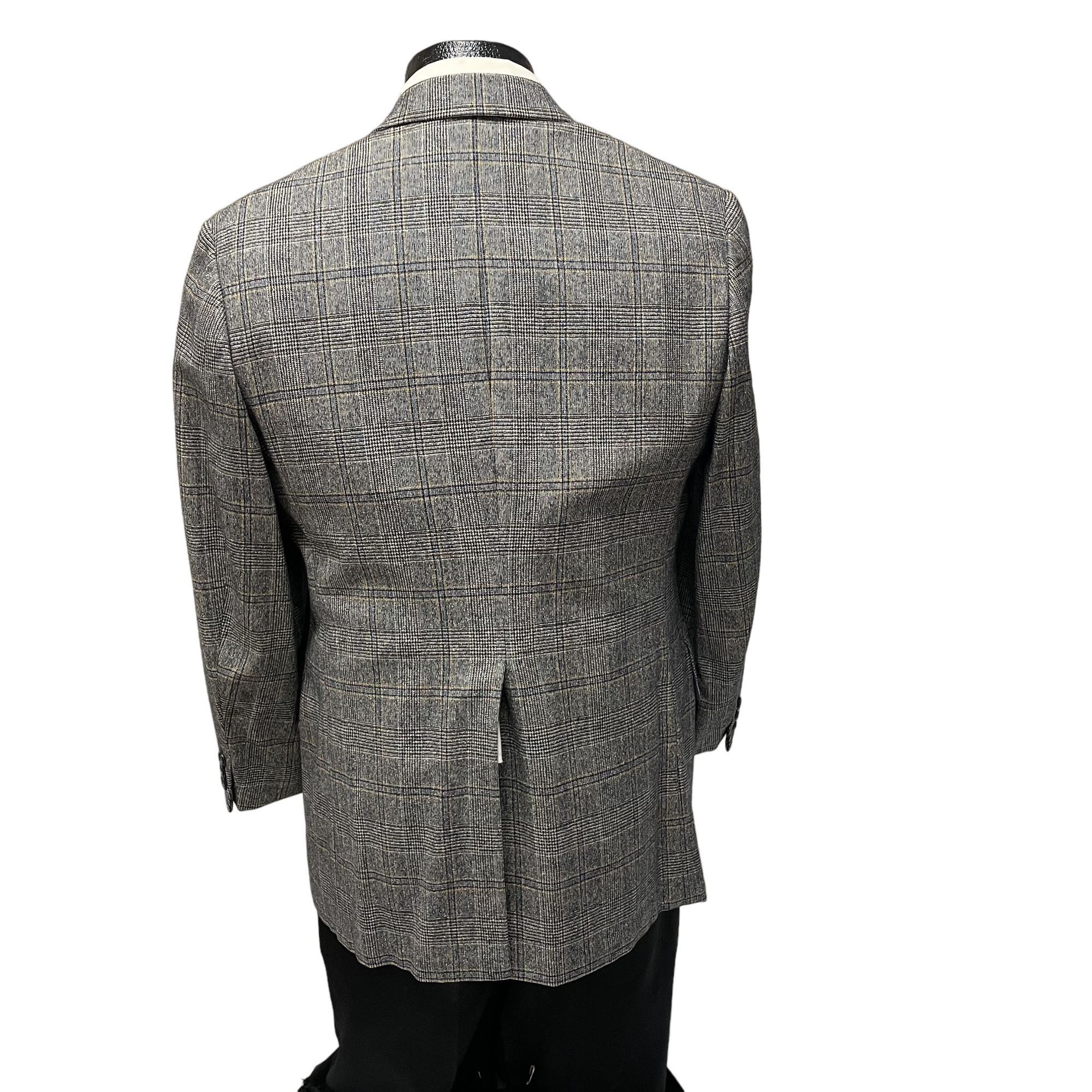 Other Vtg Famous Barr Blue Gray Sport Coat SHADOW PLAID Jacket Size 38R - 3 Thumbnail