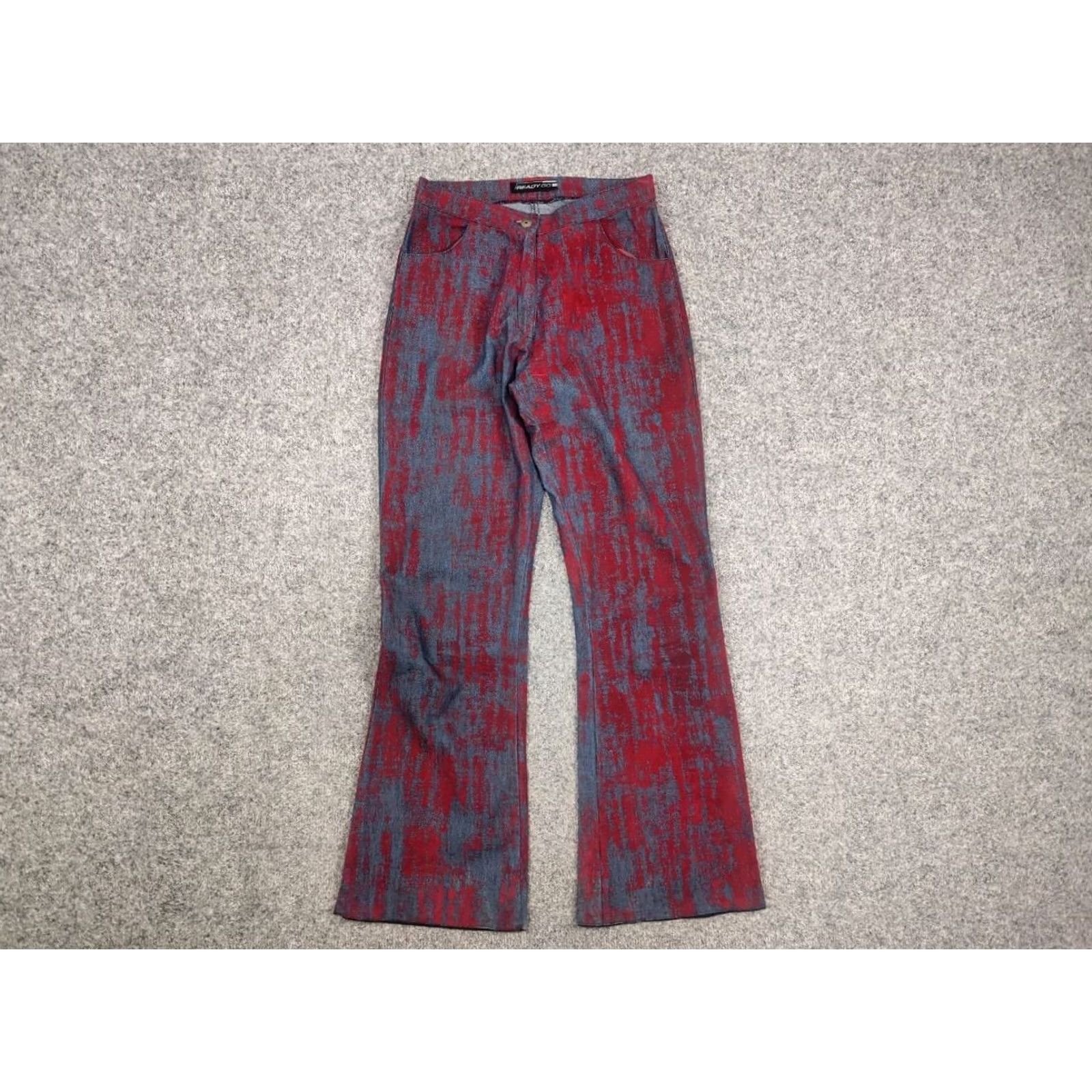 Vintage VINTAGE Hysteric Glamour Jeans Women Vintage Flared Jeans 26 27 Red Blue Denim Cotton Mid Belted Pockets Y2K Size 27" / US 4 / IT 40 - 7 Thumbnail