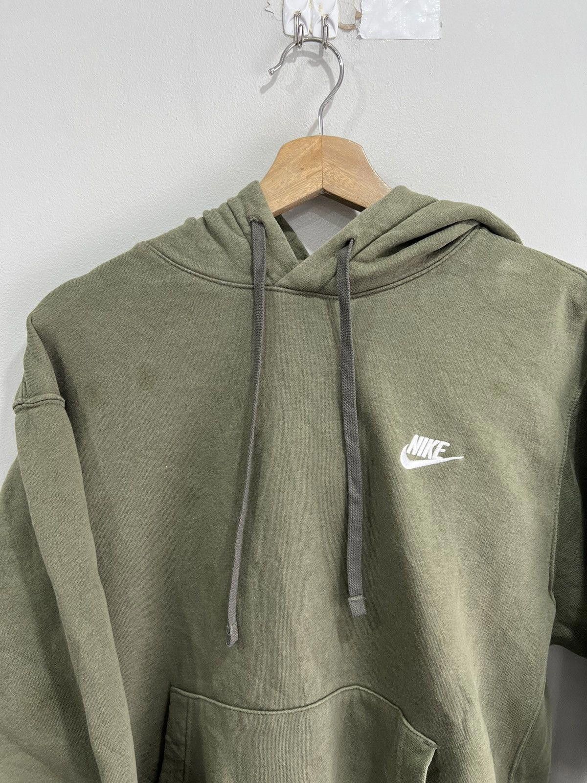 Nike Vintage Nike Olive Hoodie sweater swoosh check Size US M / EU 48-50 / 2 - 4 Thumbnail