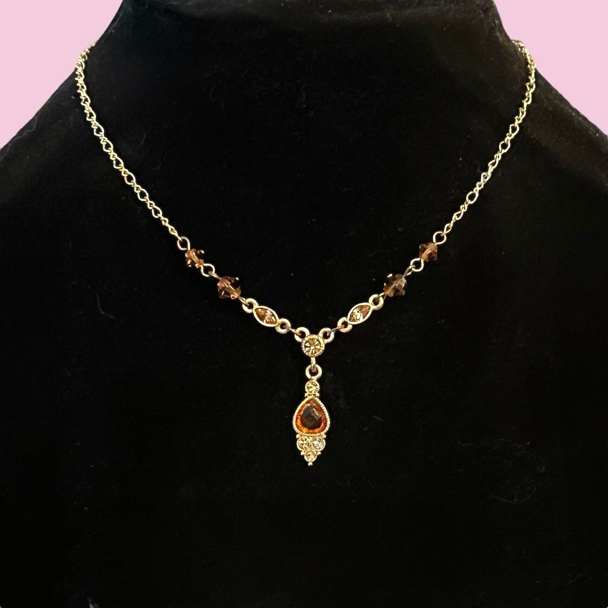 Other 2028 gold tone amber crystal drop pendant necklace Size ONE SIZE - 1 Thumbnail