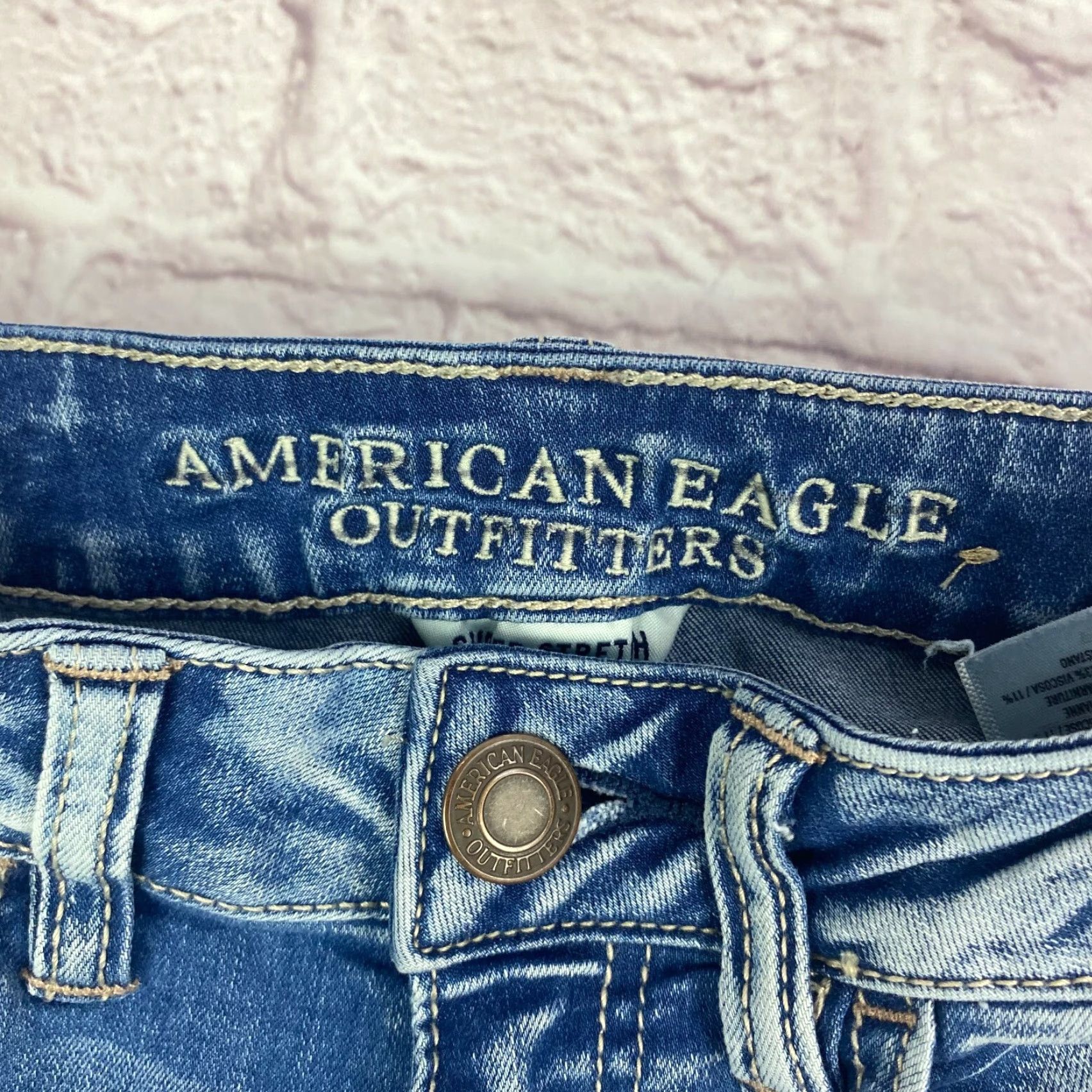 American Eagle Outfitters American Eagle Outfitters Cropped Jegging Women's High Rise Distressed Size 0 Long Blue 80s Grunge Jeans Womens Size 25" / US 0 / IT 36 - 5 Thumbnail