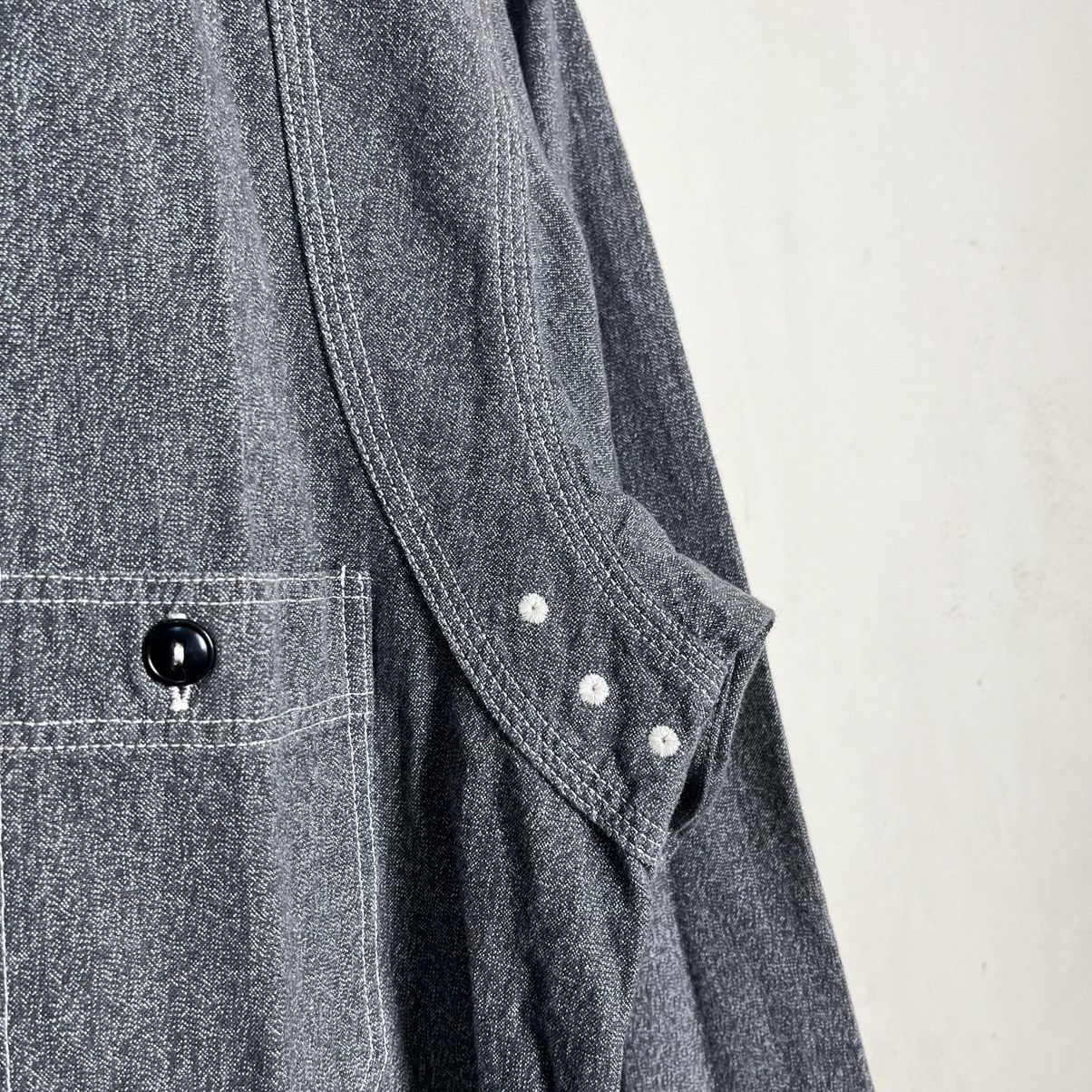 Sugar Cane SUGAR CANE SC23212 Cotton Mock Twist Chin Strap Shirt Size US M / EU 48-50 / 2 - 8 Thumbnail