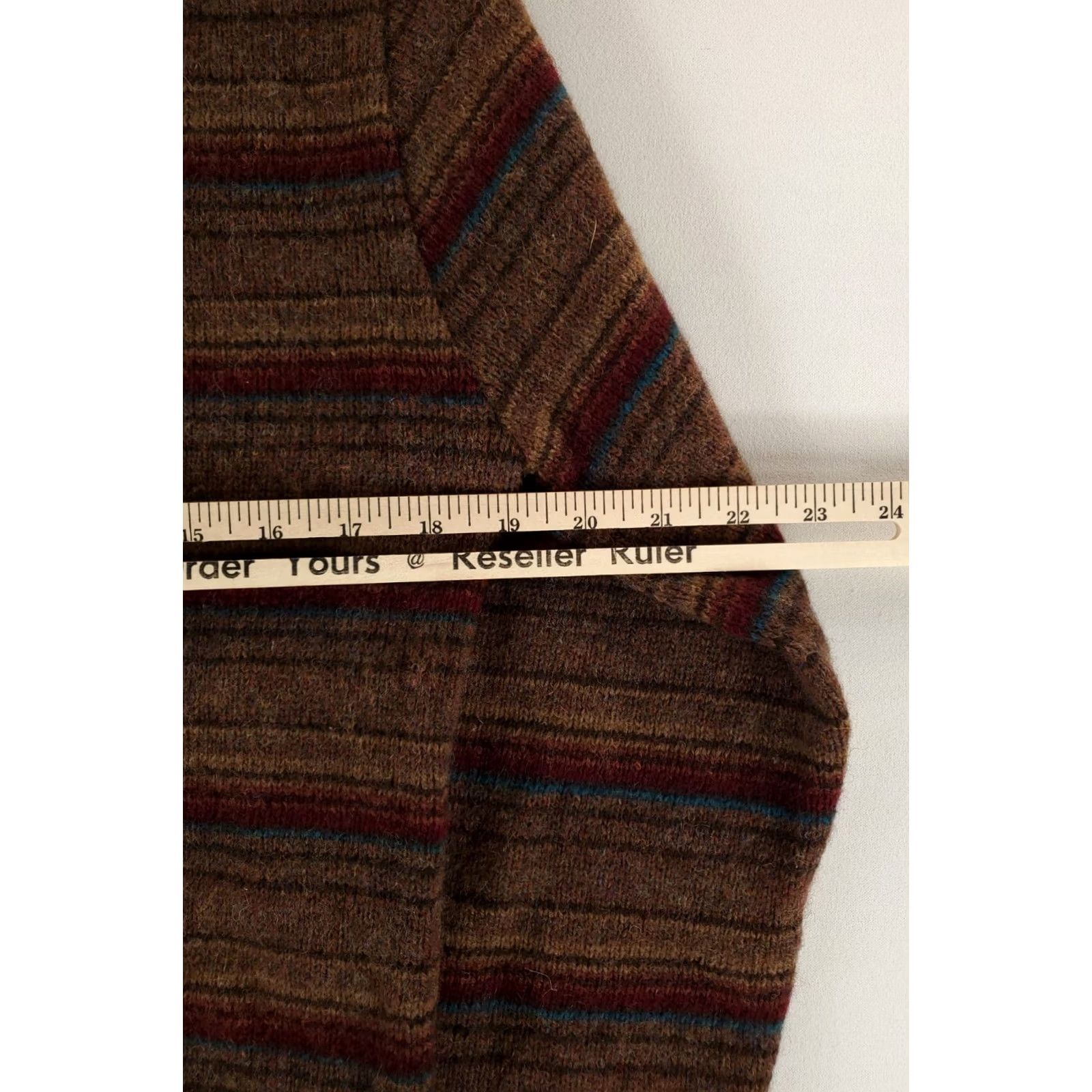Vintage VINTAGE Robert Bruce Sweater Striped Brown Wool Blend Made USA Mens L Size US L / EU 52-54 / 3 - 4 Thumbnail