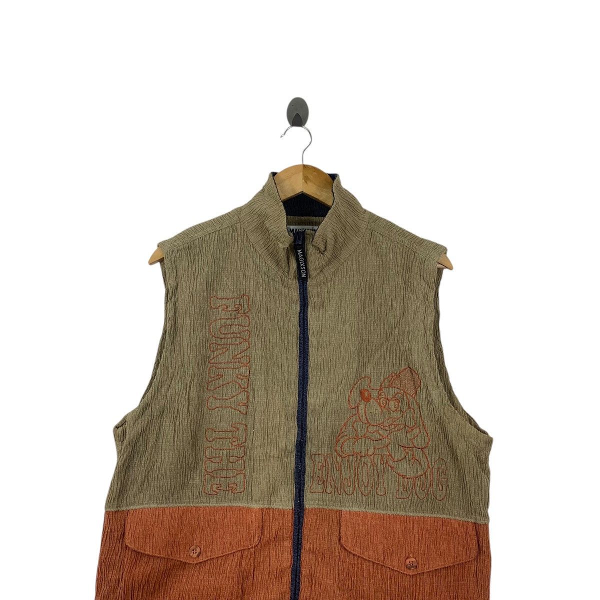 Vintage Vintage MAGIXSON CITY CLUB Funky Time Cartoon Vest Jacket Size L / US 10 / IT 46 - 2 Thumbnail