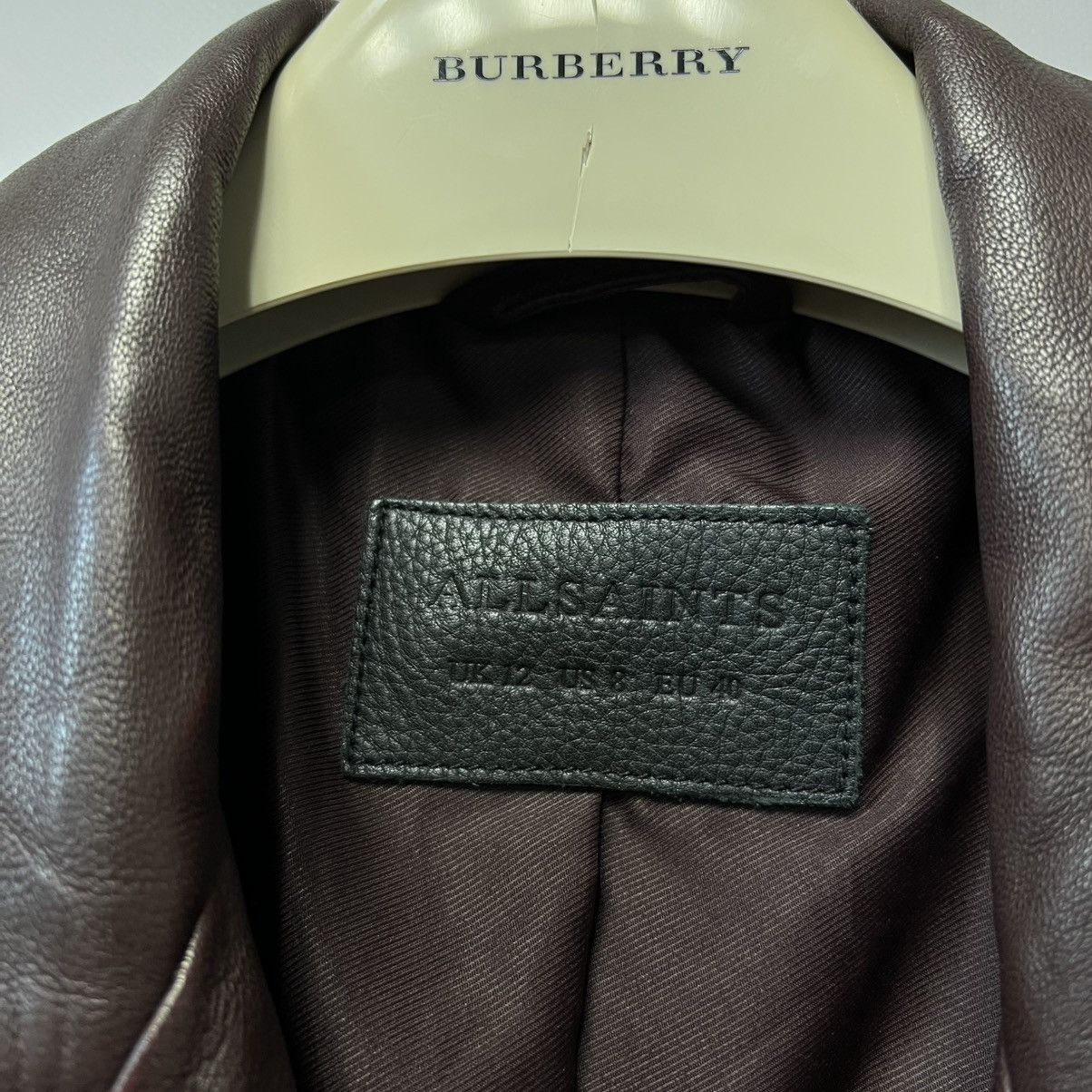 Allsaints AllSaints Estella Leather Biker Jacket Brown/Chocolate Lamb Size M / US 6-8 / IT 42-44 - 15 Thumbnail