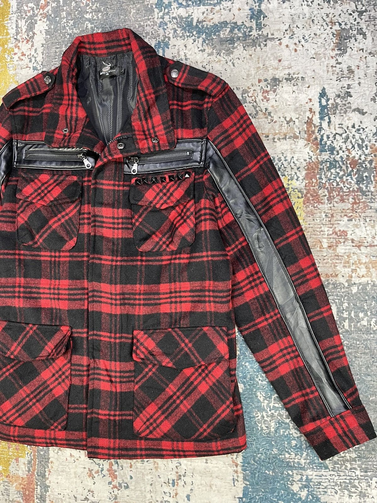 In The Attic In The Attic Red Tartan Spiked Punk Jacket Size US S / EU 44-46 / 1 - 3 Thumbnail