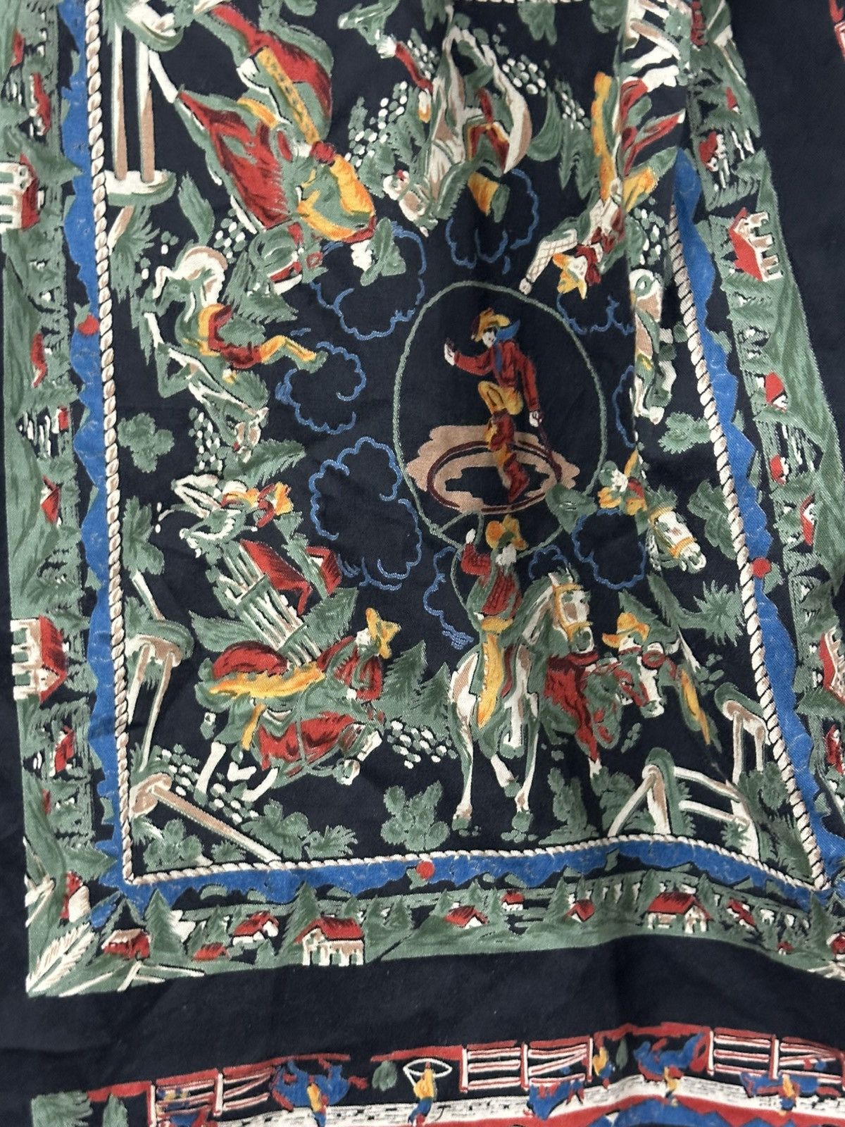 Sugar Cane Vintage Sugar Canes Toyo Enterprise Cowboy Printed L/S Size US L / EU 52-54 / 3 - 13 Thumbnail