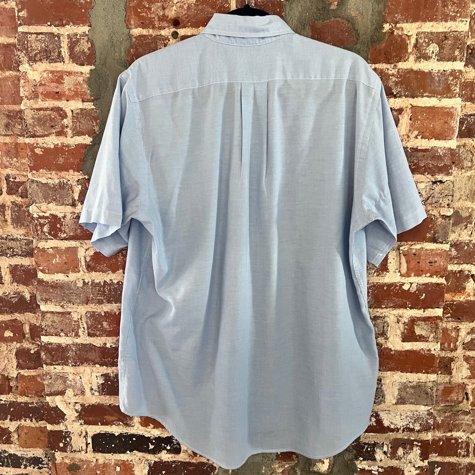 Vintage Blue Oxford Cloth Button Down SS Shirt L 22x30 PERFECT WEAR Size US L / EU 52-54 / 3 - 4 Thumbnail