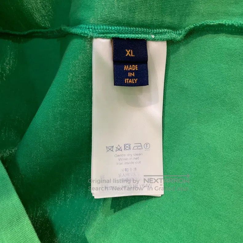 Louis Vuitton Louis Vuitton Green chest embossed logo short sleeve Size US XL / EU 56 / 4 - 4 Thumbnail