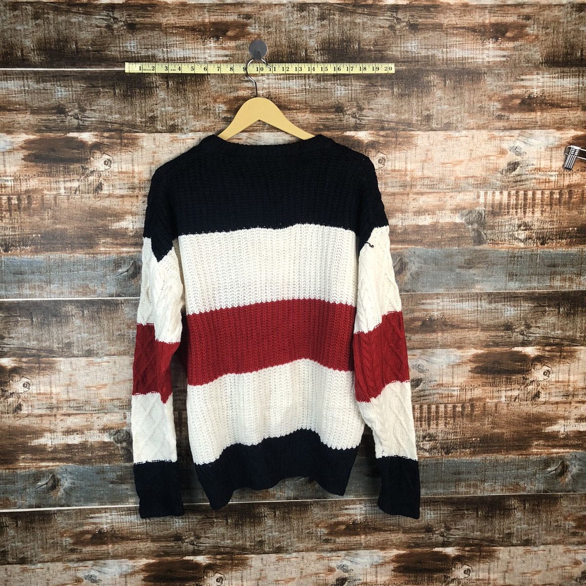 Japanese Brand Ills Stripe like kurt cobain Knitwear #A1854 Size US M / EU 48-50 / 2 - 11 Thumbnail