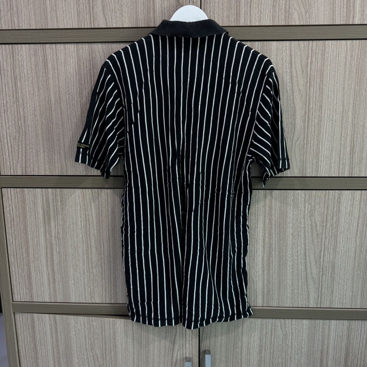 Hiroko Koshino Homme Hiroko Koshino Textured Stripes Polo Shirt Size US M / EU 48-50 / 2 - 2 Thumbnail