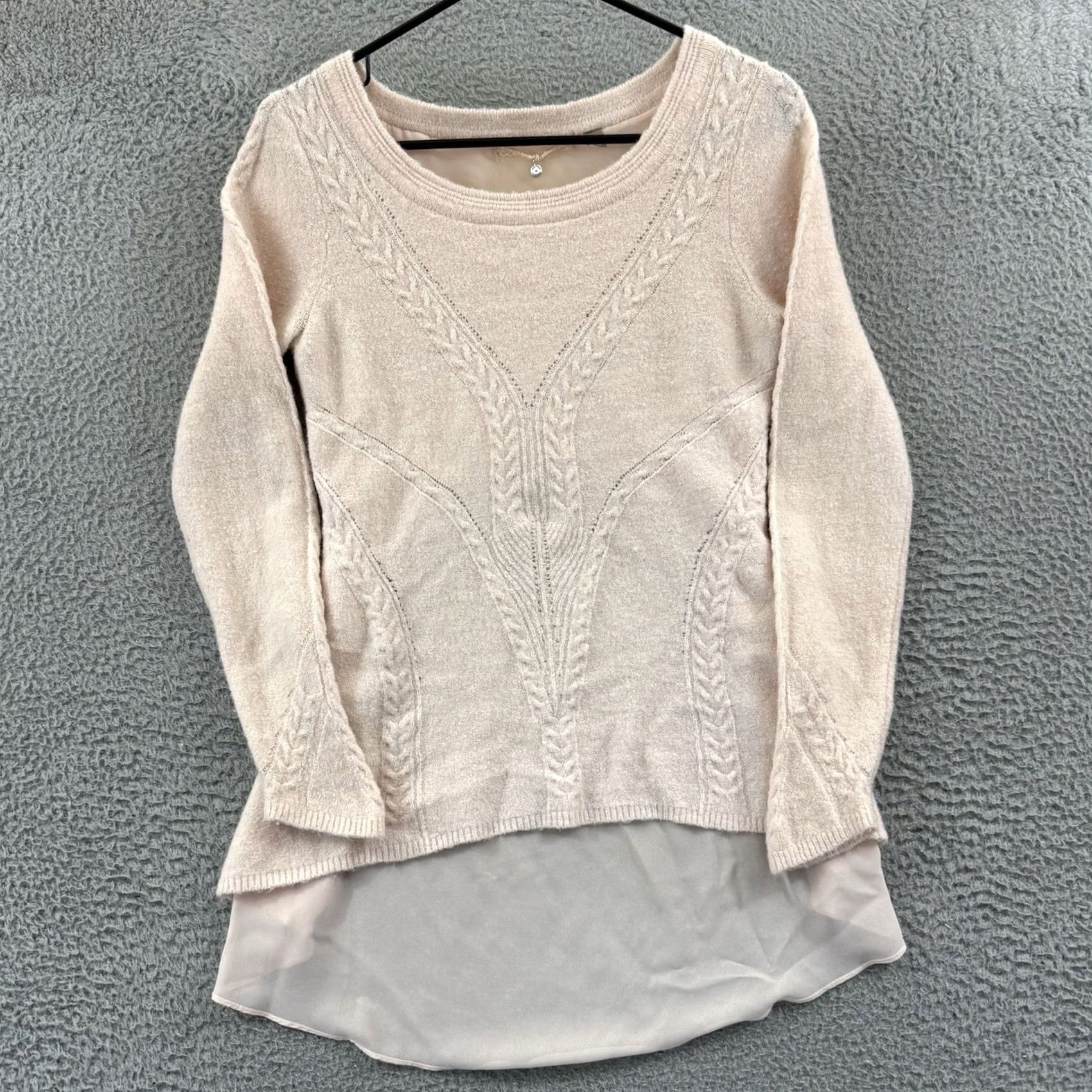 Anthropologie Anthropologie Sweater Women’s Medium Knitted & Knotted Alpaca Wool Sheer Boat Neck Asymmetrical Sleeve Size M / US 6-8 / IT 42-44 - 2 Thumbnail