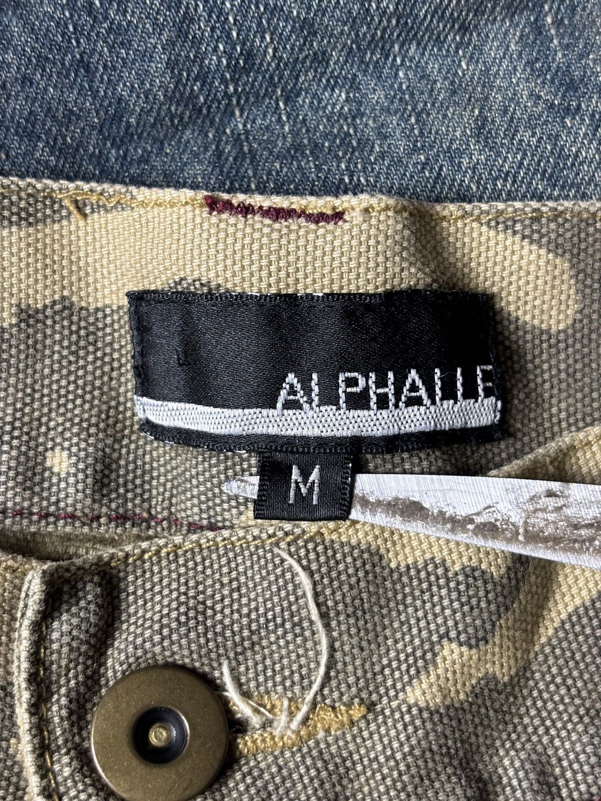 Japanese Brand 2000s Aphalle Double Waist Hybrid Camo Mudwash Jeans Size US 31 - 8 Thumbnail