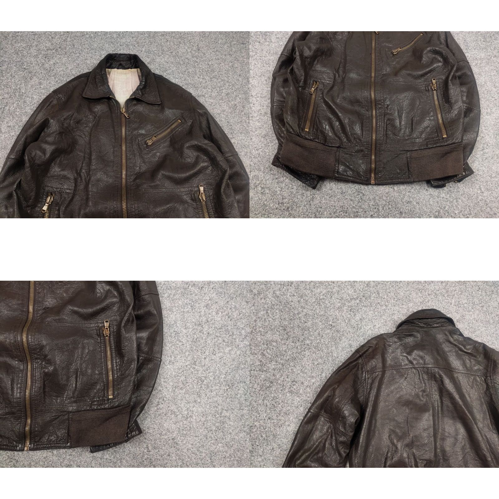 Brian Dales VINTAGE Brian Dales Dark Brown leather Zip Pocket Jacket Size US M / EU 48-50 / 2 - 8 Thumbnail