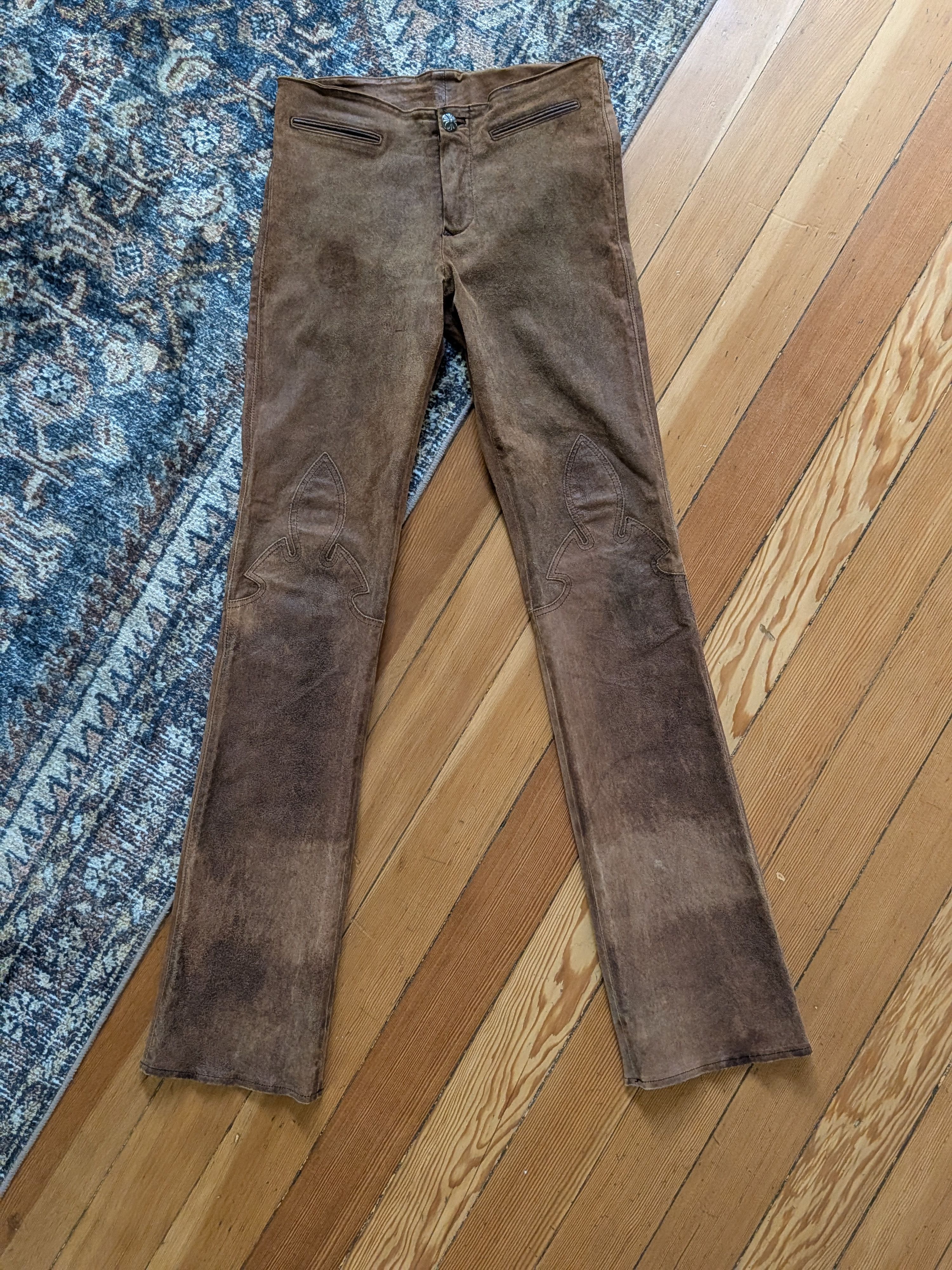 Chrome Hearts Brown Fleur Knee Pants Size 26" / US 2 / IT 38 - 1 Thumbnail