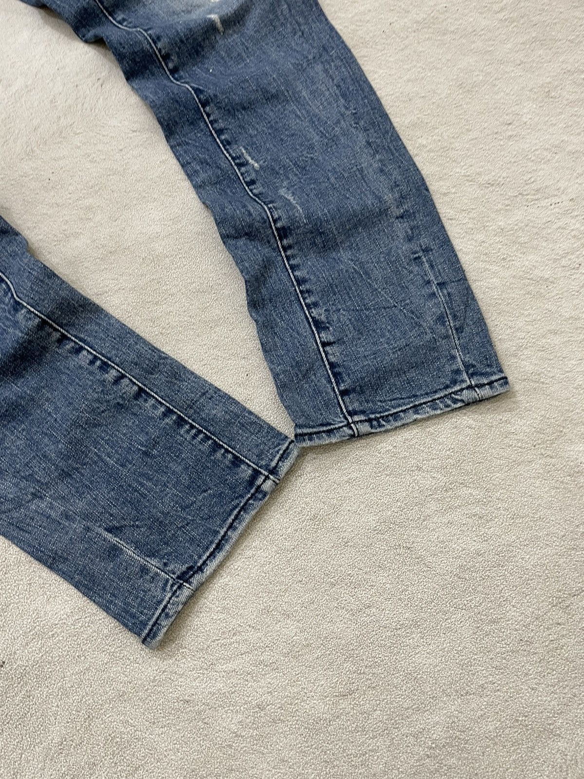 If Six Was Nine 2000s Diesel Ripped Denim Distressed Wash Jeans Y2K LGB if6 Size US 33 - 5 Thumbnail