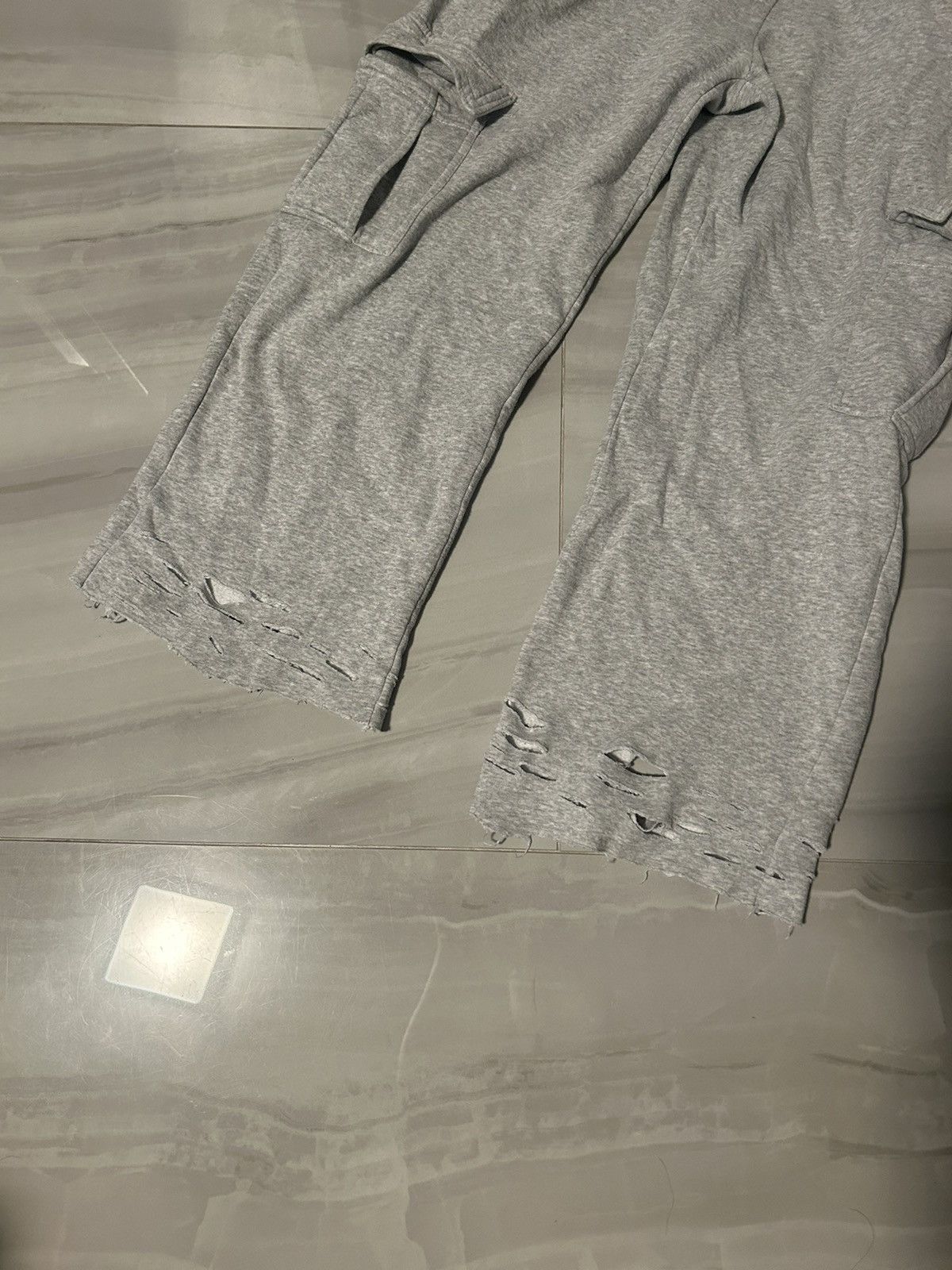 Vintage BAGGY THRASHED CARGO SWEATPANTS Size US 31 - 2 Thumbnail