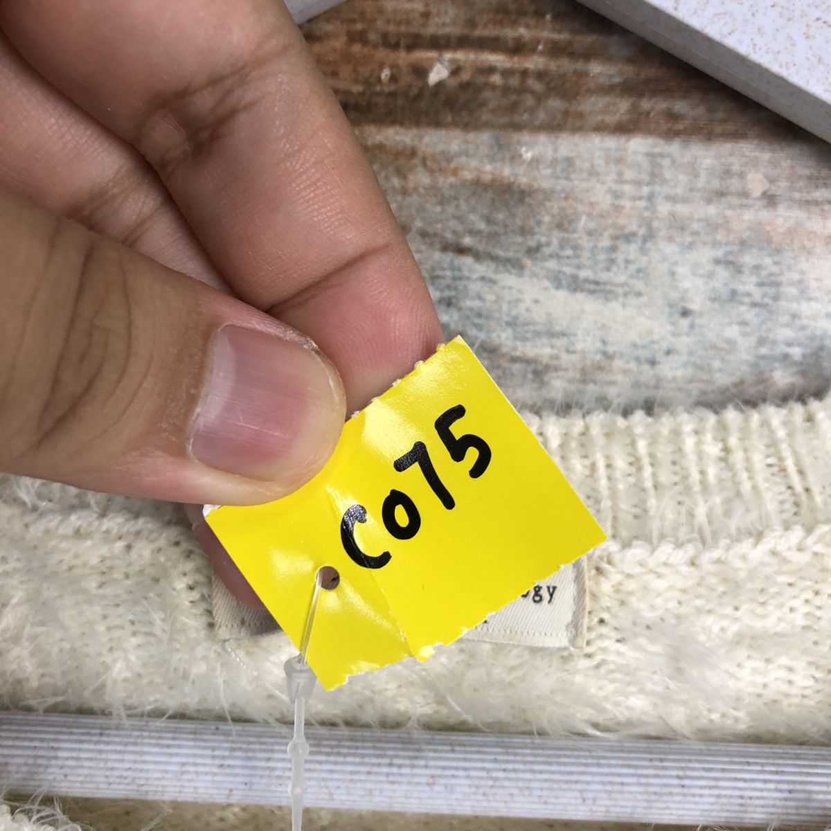 Vintage DLL Earth Music & Econology Cream Mohair Knitwear #C075 Size S / US 4 / IT 40 - 10 Thumbnail