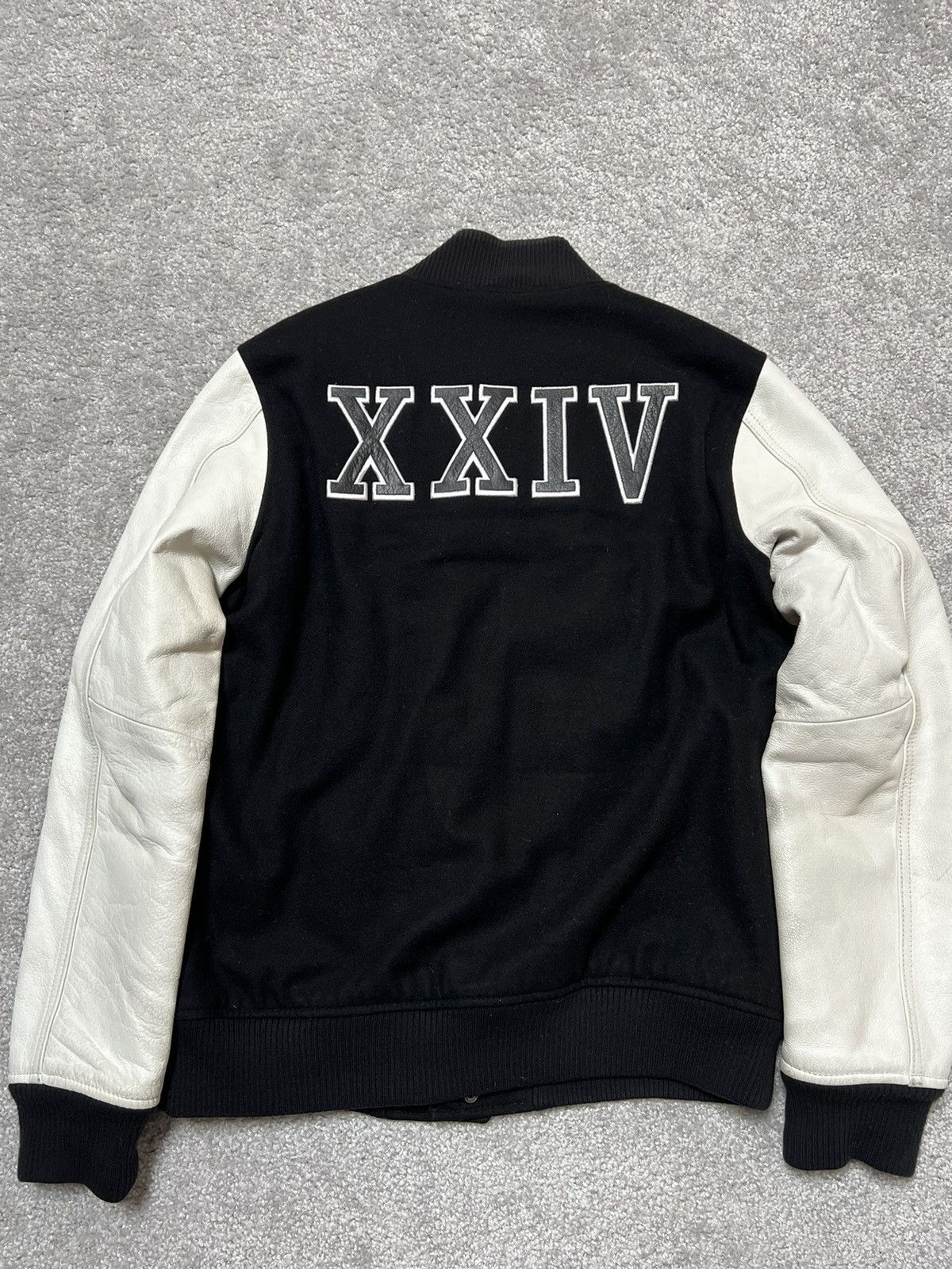 Nike Vintage Nike x Kobe Bryant Cow Leather Sleeve Bomber Jacket Size US M / EU 48-50 / 2 - 6 Thumbnail
