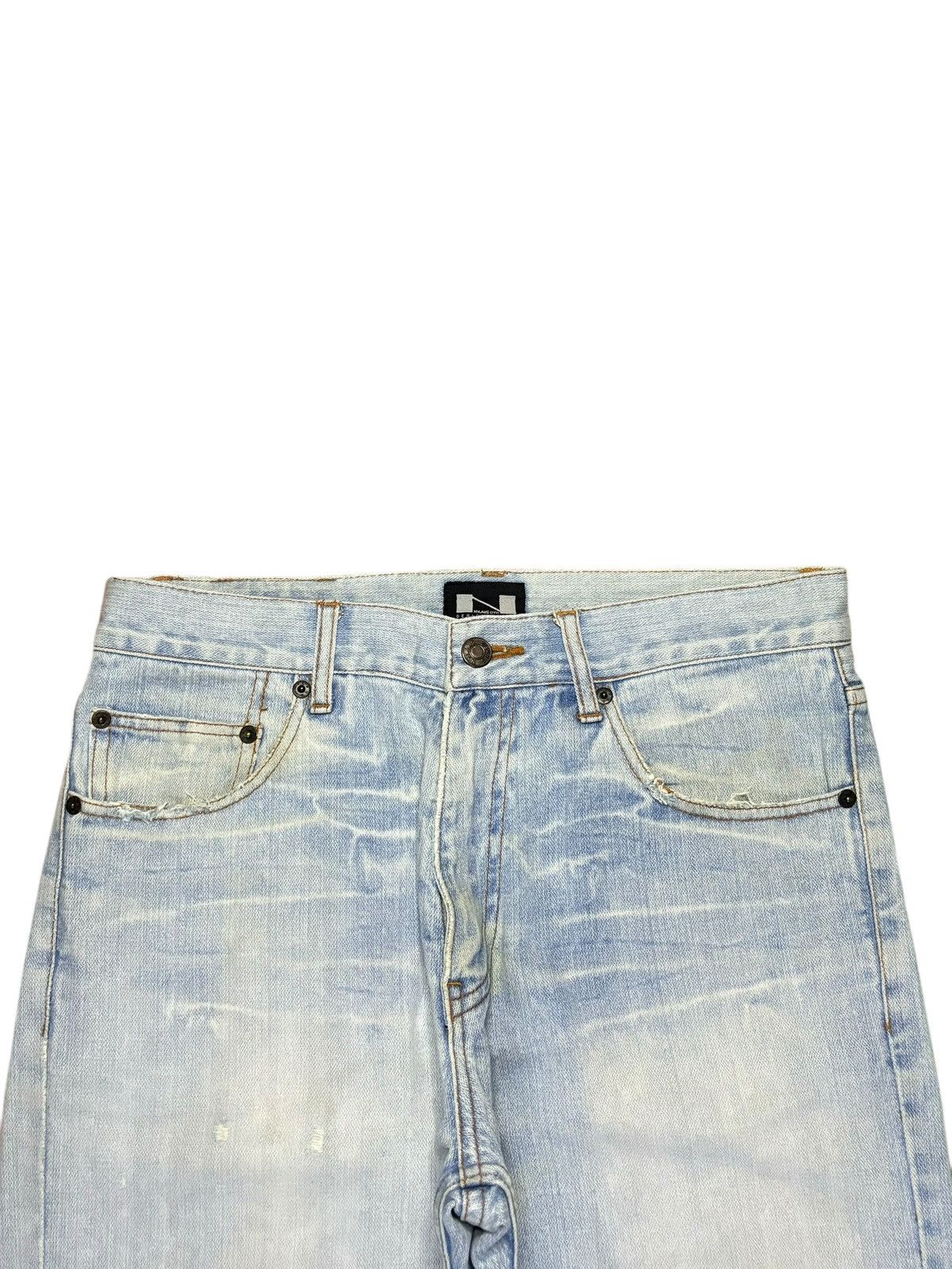 Japanese Brand SALES🔥Vintage Japanese Light Wash Distressed Loose Jeans Size US 31 - 4 Thumbnail