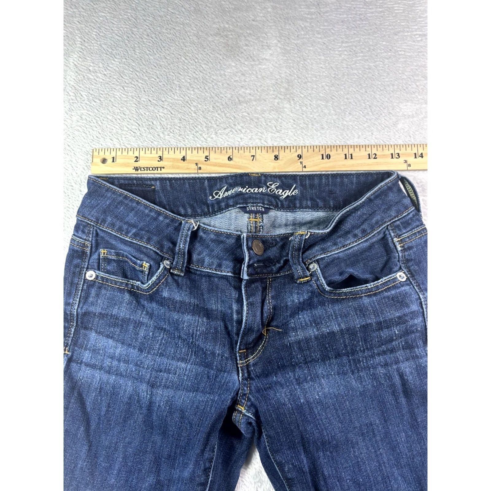 American Eagle Outfitters American Eagle Outfitters Jeans Size 2 Regular Medium Wash Denim 5-Pocket Stretch Straight Women's Size 26" / US 2 / IT 38 - 7 Thumbnail