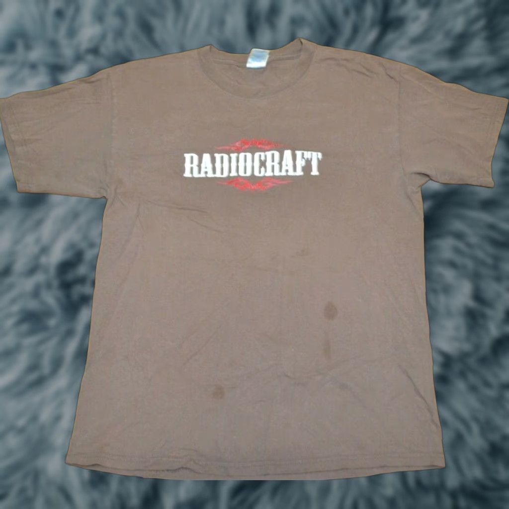 Gildan Radiocraft Band T Shirt Large Detroit MI Rock N Roll Shirt Mens Brown 100% Cotton Gildan Front Back Graphic T-Shirt Band Rock N' Roll Size US L / EU 52-54 / 3 - 1 Thumbnail