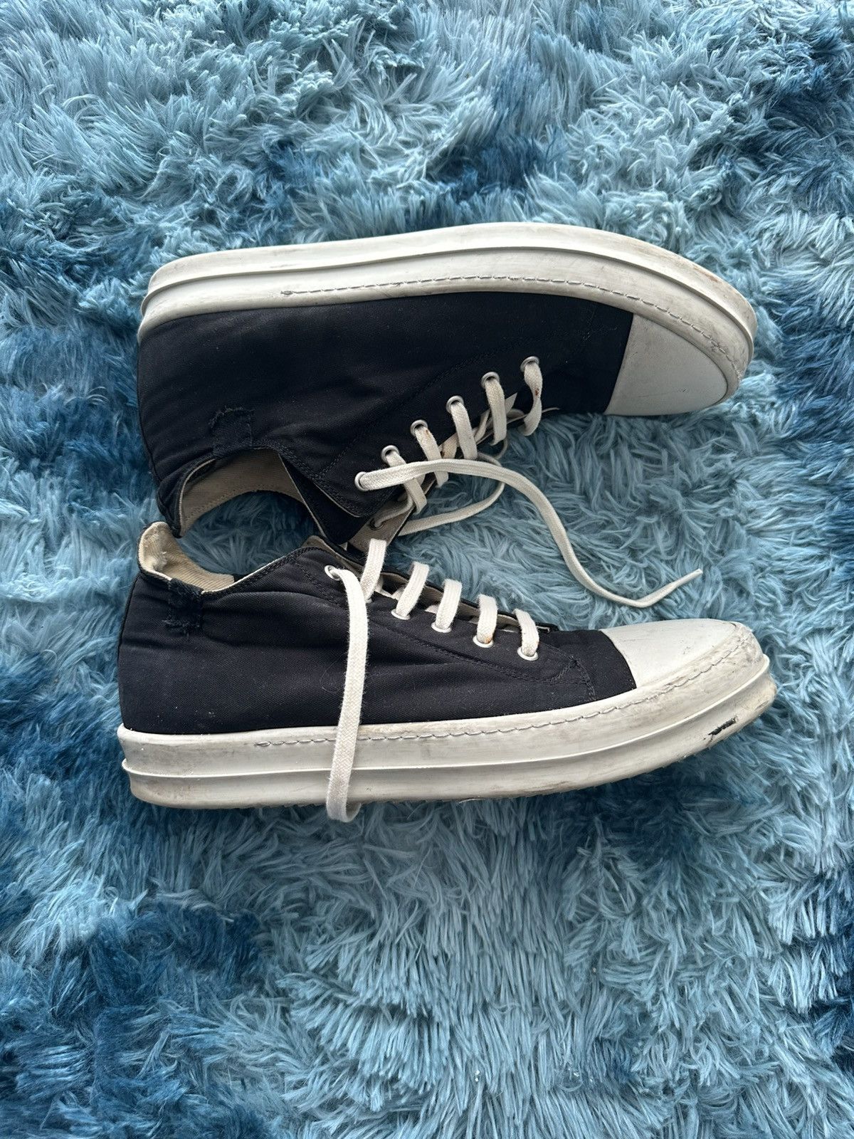 Rick Owens Drkshdw Rick Owens DRKSHDW ramones low top Size US 10 / EU 43 - 3 Thumbnail
