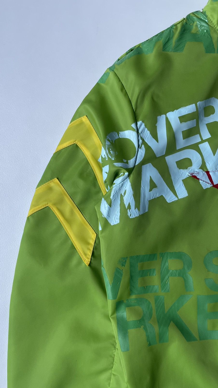 Painted Lime Nylon Utility Jacket
