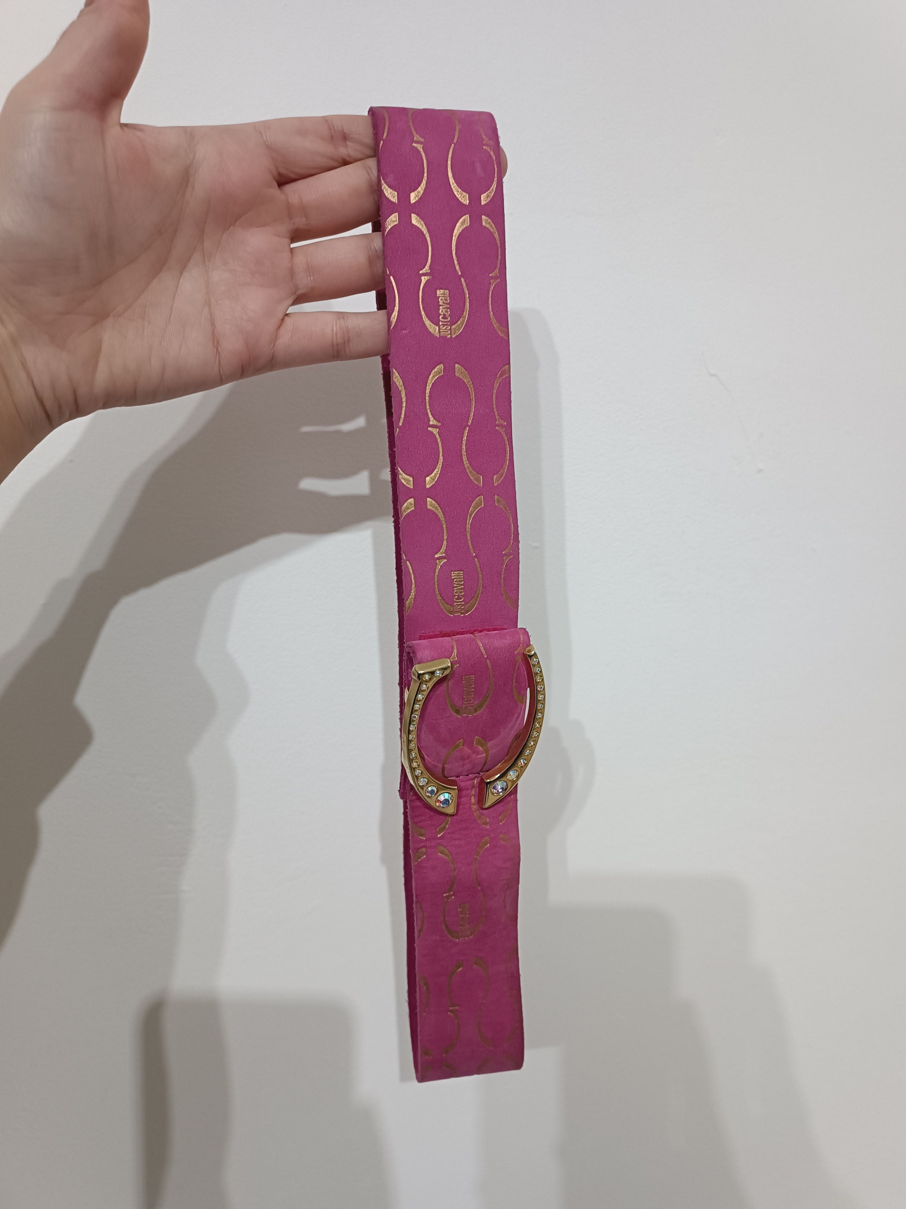 Roberto Cavalli Just cavalli vintage Pink glittery belt cm 75 Size ONE SIZE - 8 Thumbnail