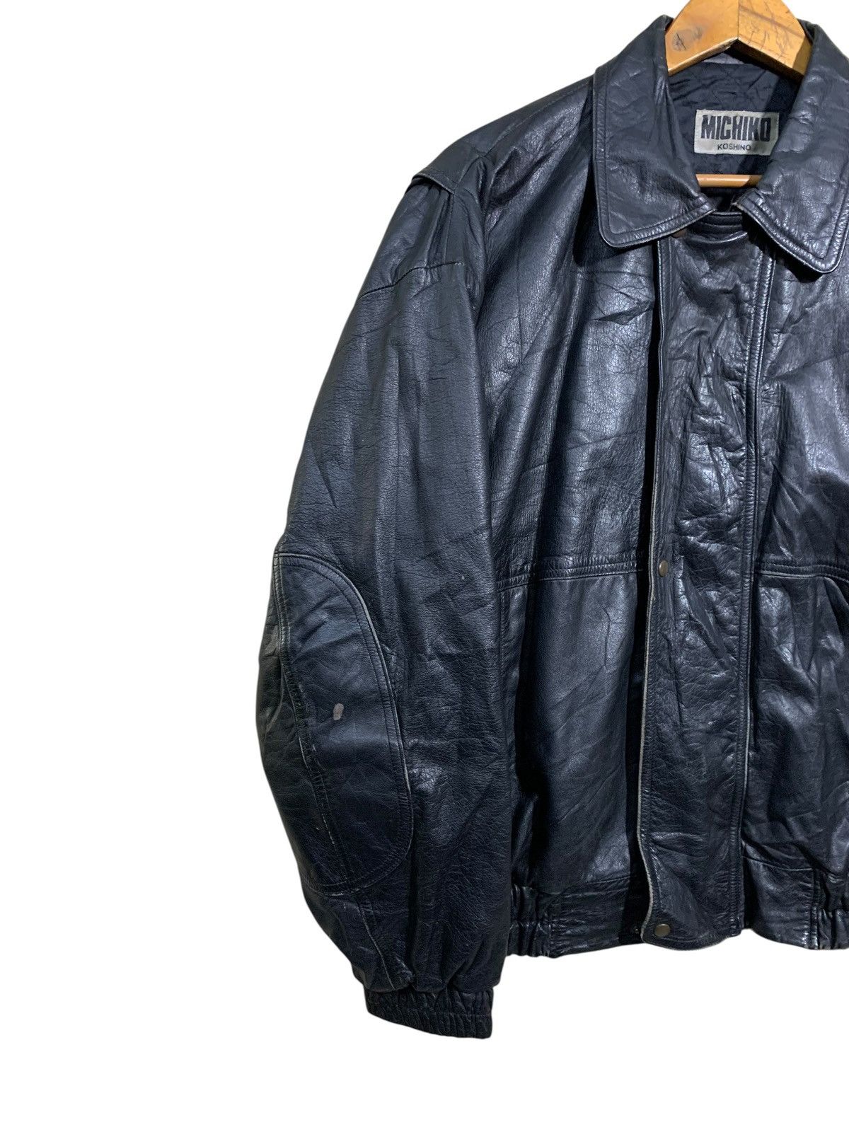 Michiko Koshino London 🔥VTG MICHIKO LONDON KOSHINO FORMULA 1 LEATHER JACKET Size US L / EU 52-54 / 3 - 6 Thumbnail