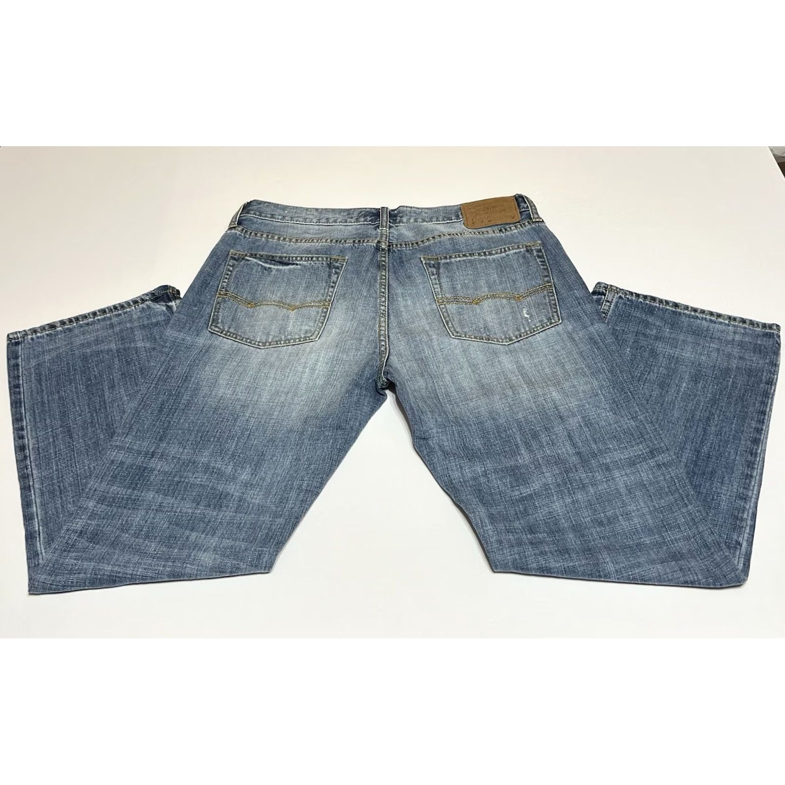American Eagle Outfitters American Eagle Outfitters Original Boot Jeans Mens 34x29 Blue Denim Distressed 5-Pocket Regular Bootcut Mid Rise Cotton Denim Size US 34 / EU 50 - 2 Thumbnail