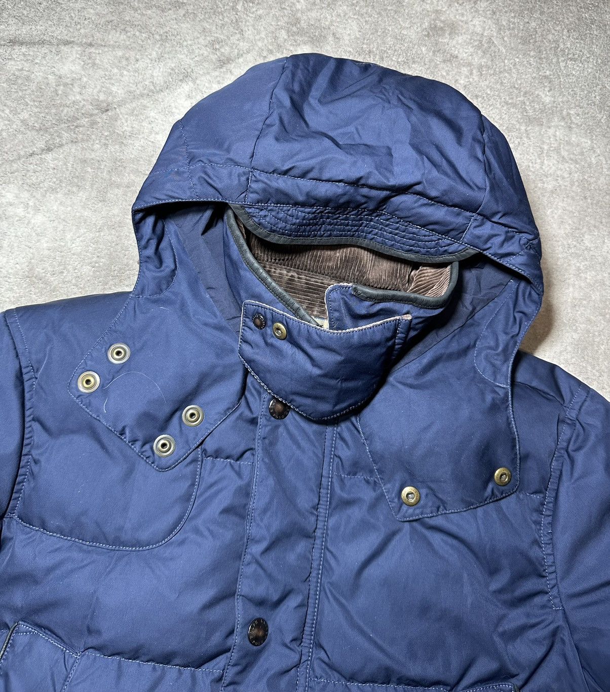 Polo Ralph Lauren × Ralph Lauren × Vintage Polo Ralph Lauren Navy Down Hooded Puffer Jacket Vintage Size US S / EU 44-46 / 1 - 7 Thumbnail