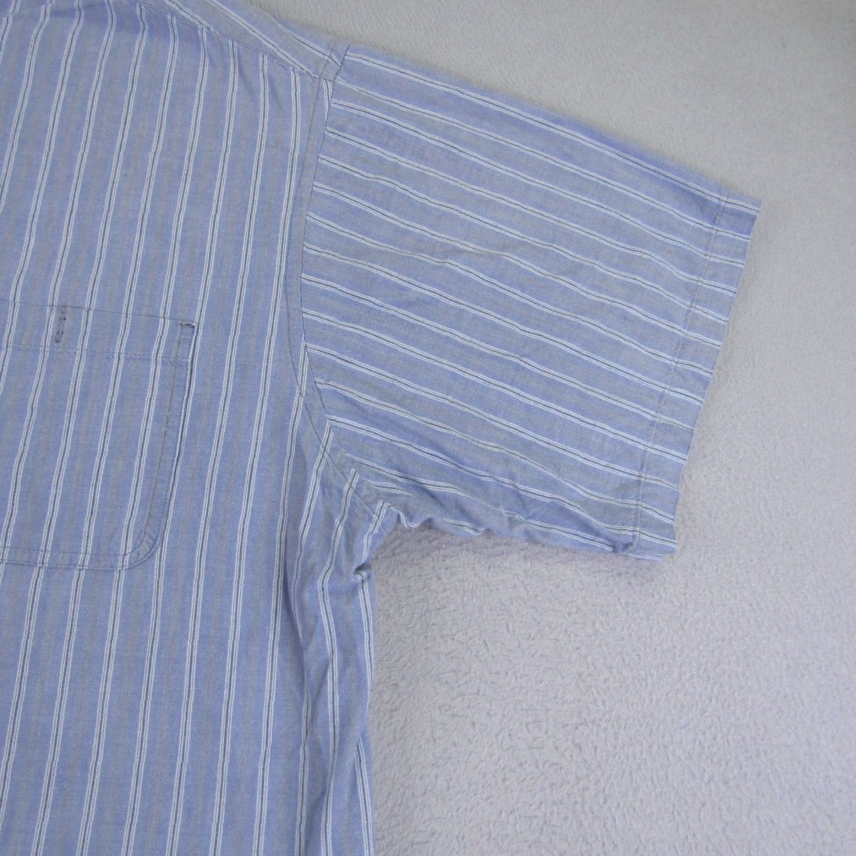Eddie Bauer VINTAGE Eddie Bauer Shirt Mens XL Blue Stripes Button Up Camp Casual Outdoor Size US XL / EU 56 / 4 - 2 Thumbnail