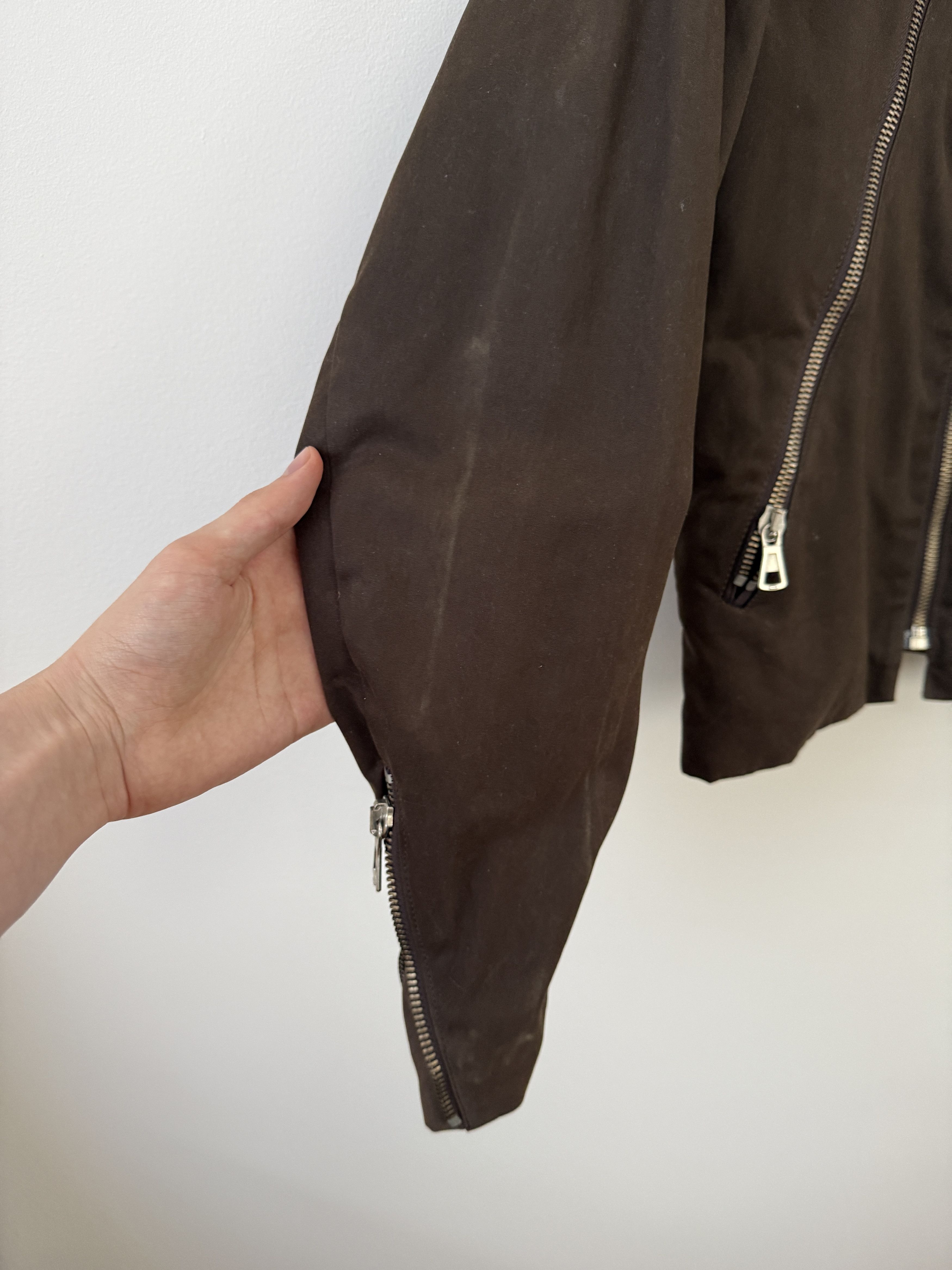 Maison Margiela 2003 Waxed 5 Zip Moto Jacket Size US M / EU 48-50 / 2 - 16 Thumbnail