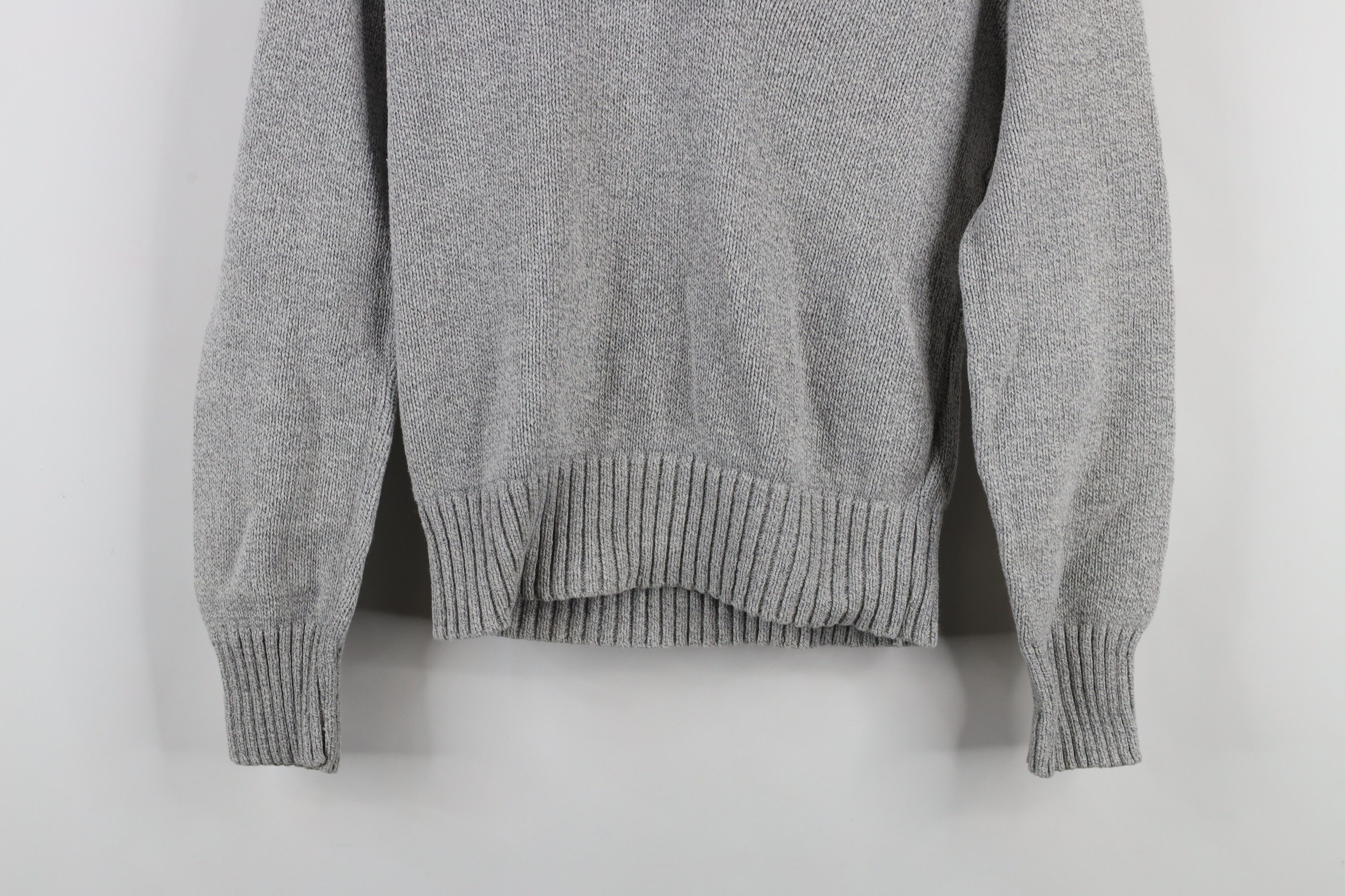 Vintage Vintage 90s Streetwear Knit Pullover Shawl Sweater Gray Size L / US 10 / IT 46 - 3 Thumbnail
