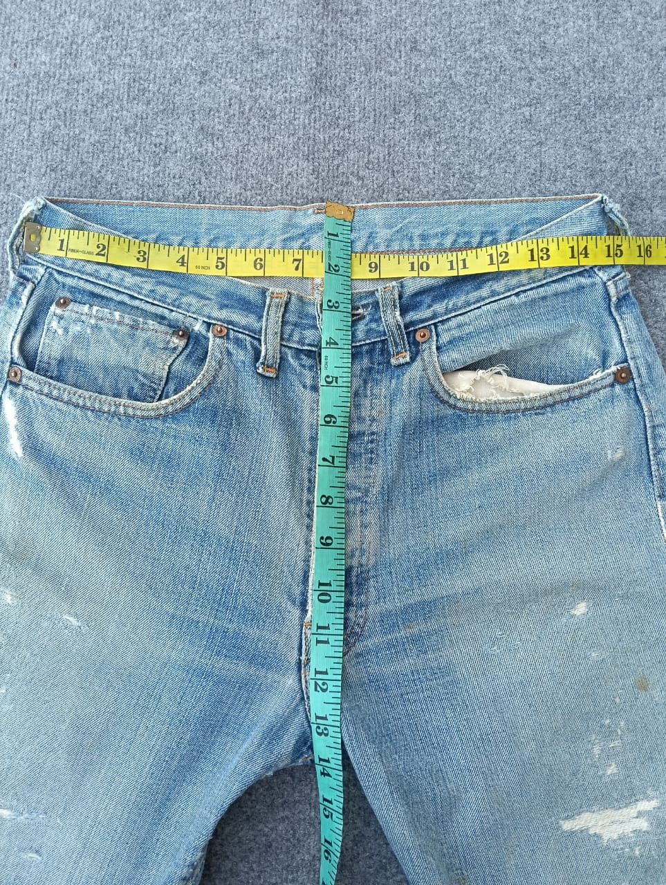 Levi's Early 60s Levi’s 501 Big E selvedge Distressed Button 16. Size US 30 / EU 46 - 14 Thumbnail